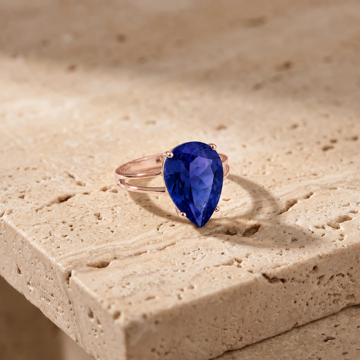 Rose Gold Heirloom Ring Sapphire 10K — Aurora