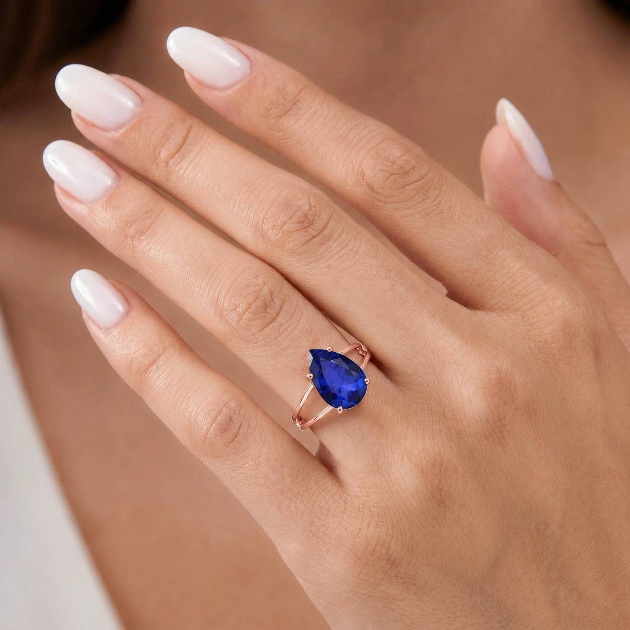Rose Gold Heirloom Ring Sapphire 10K — Aurora