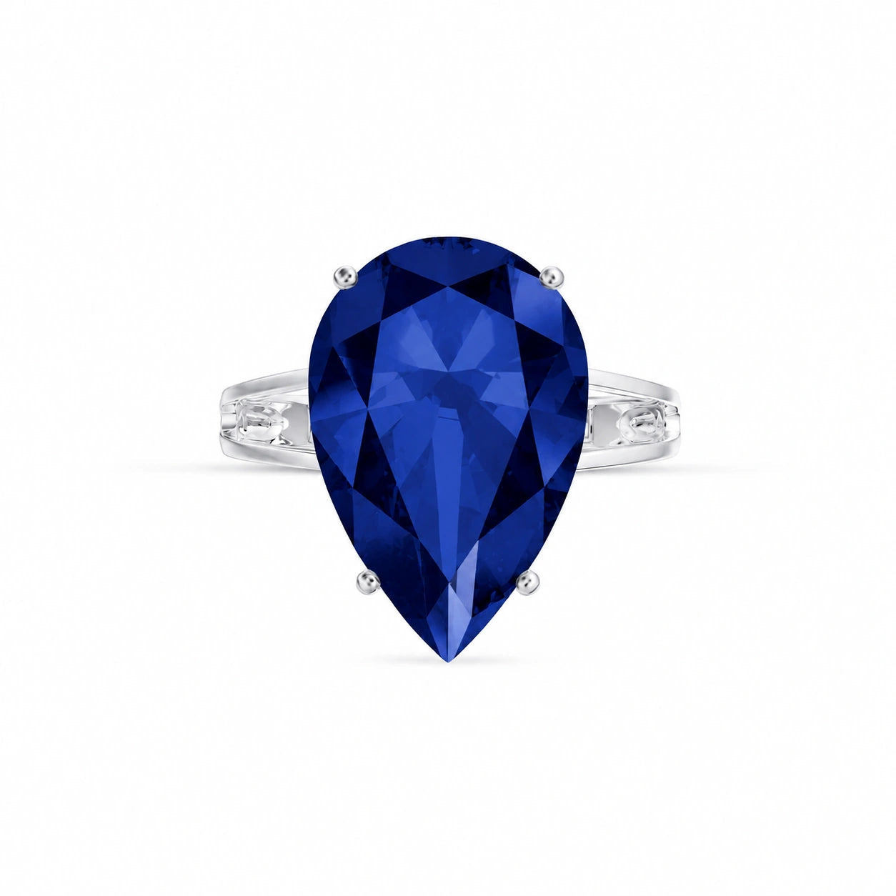 White Gold Heirloom Ring Sapphire 10K — Aurora