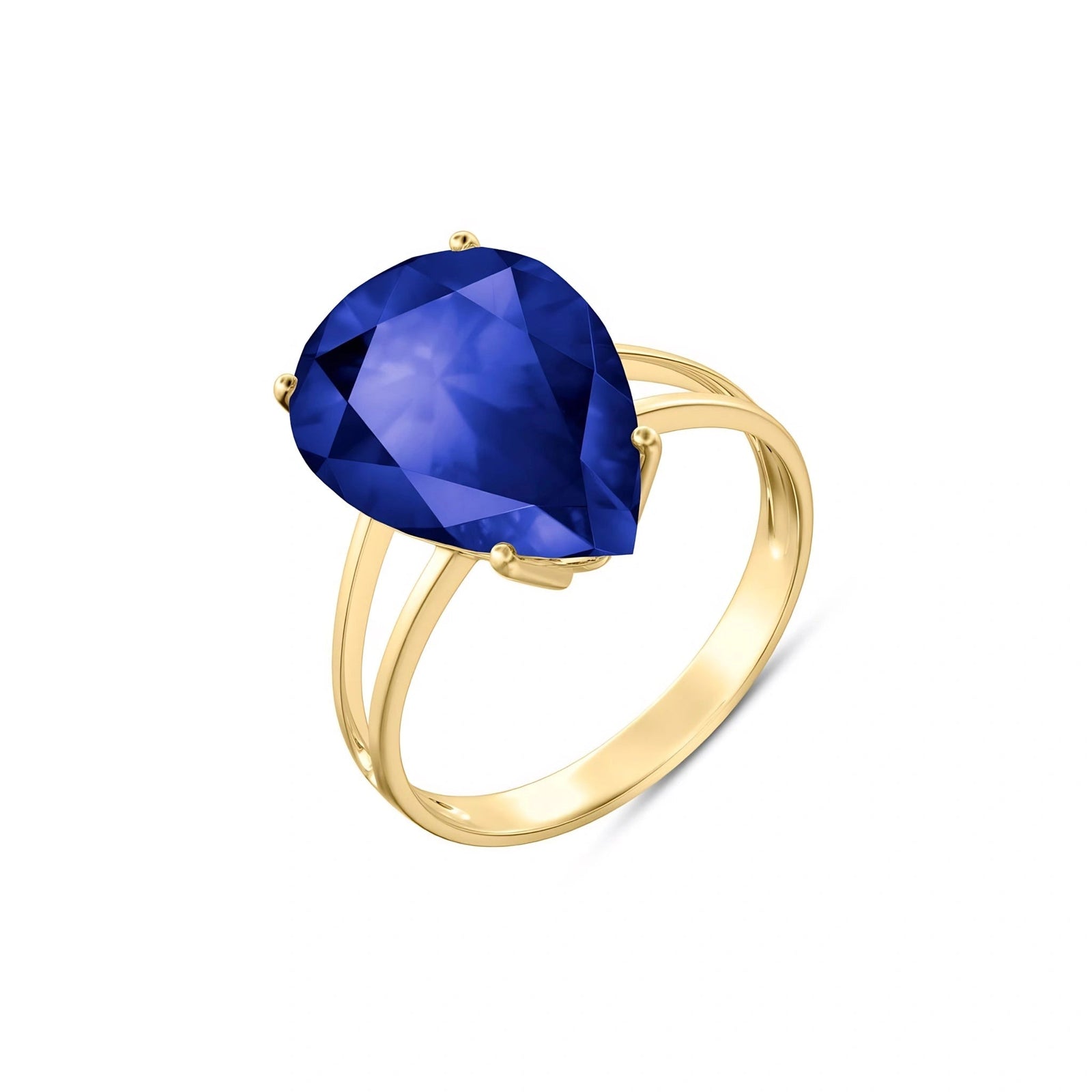 Yellow Gold Heirloom Ring Sapphire 10K — Aurora