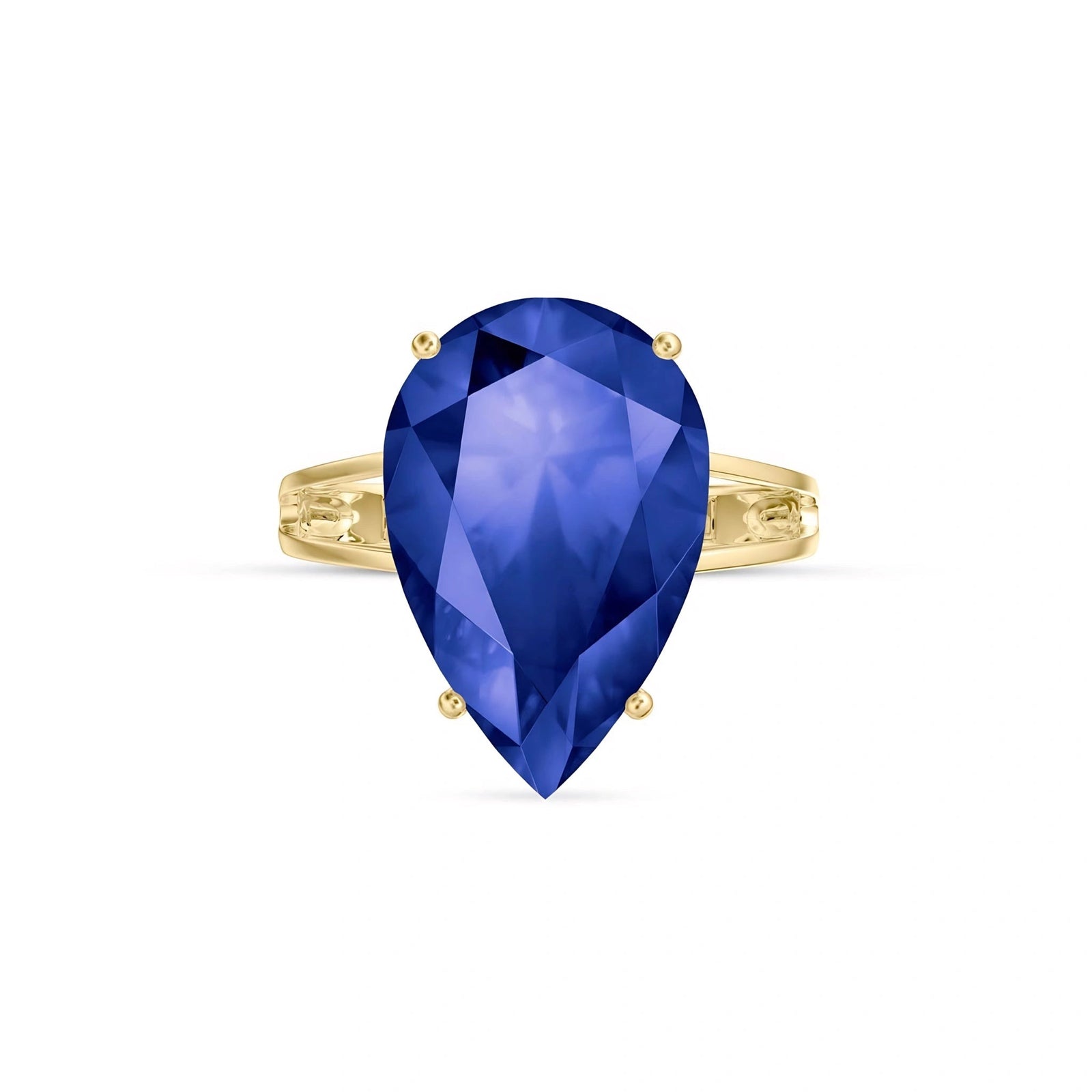 Yellow Gold Heirloom Ring Sapphire 10K — Aurora