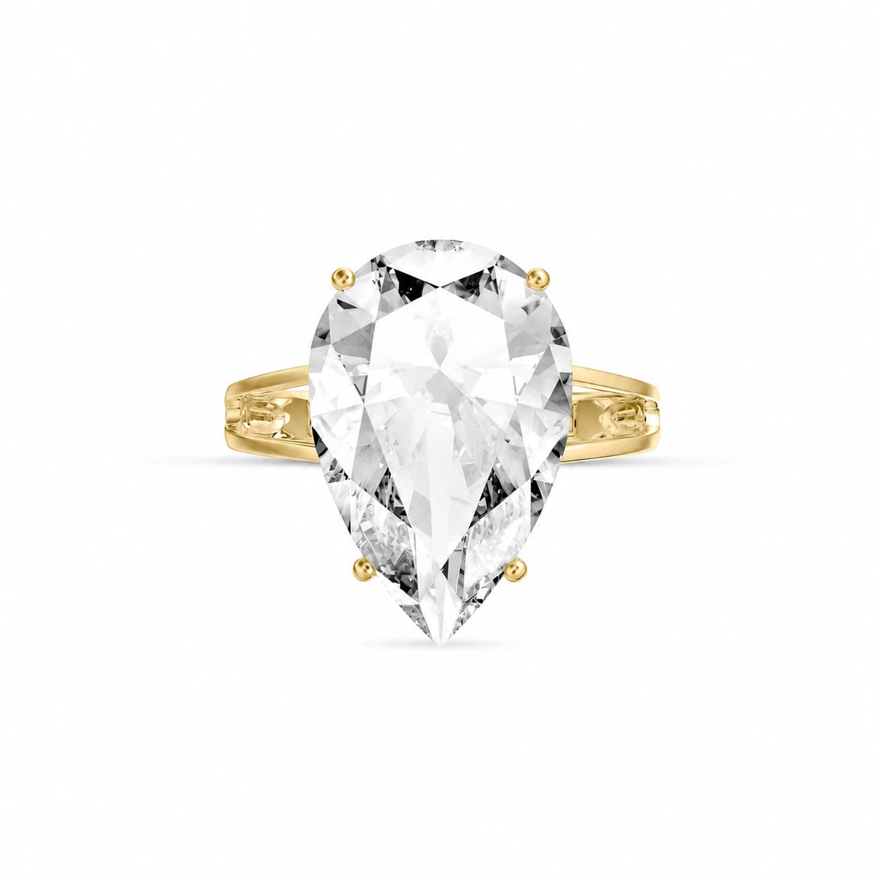 Yellow Gold White Topaz — Claudia
