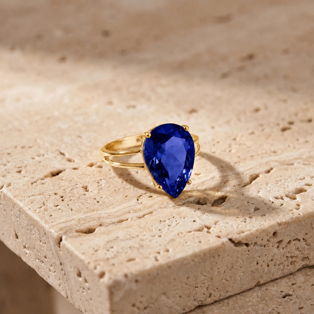 Yellow Gold Heirloom Ring Sapphire 10K — Aurora