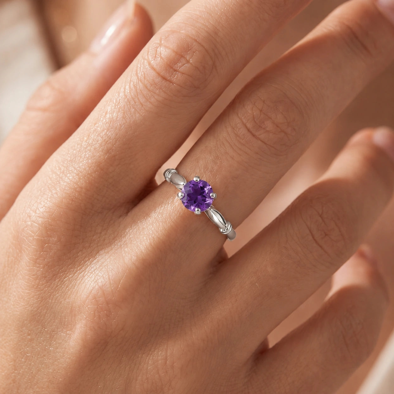 White Gold Amethyst — Ausilia