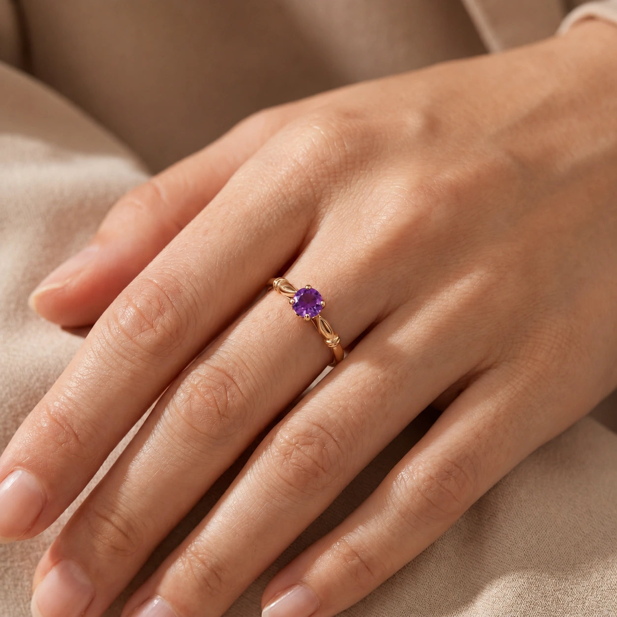 Yellow Gold Amethyst — Ausilia