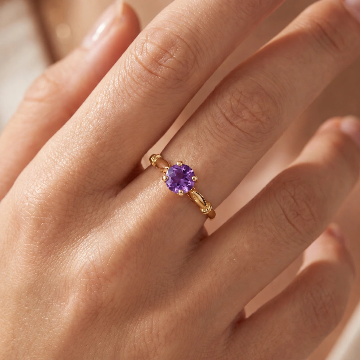 Yellow Gold Amethyst — Ausilia