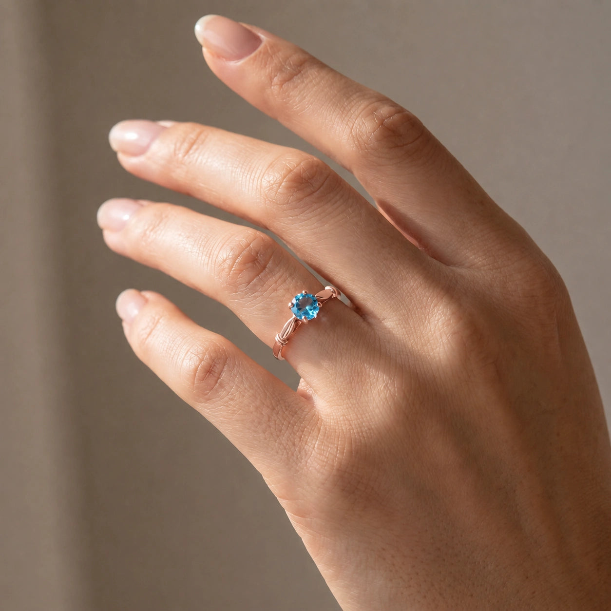 Rose Gold Blue Topaz — Ausilia