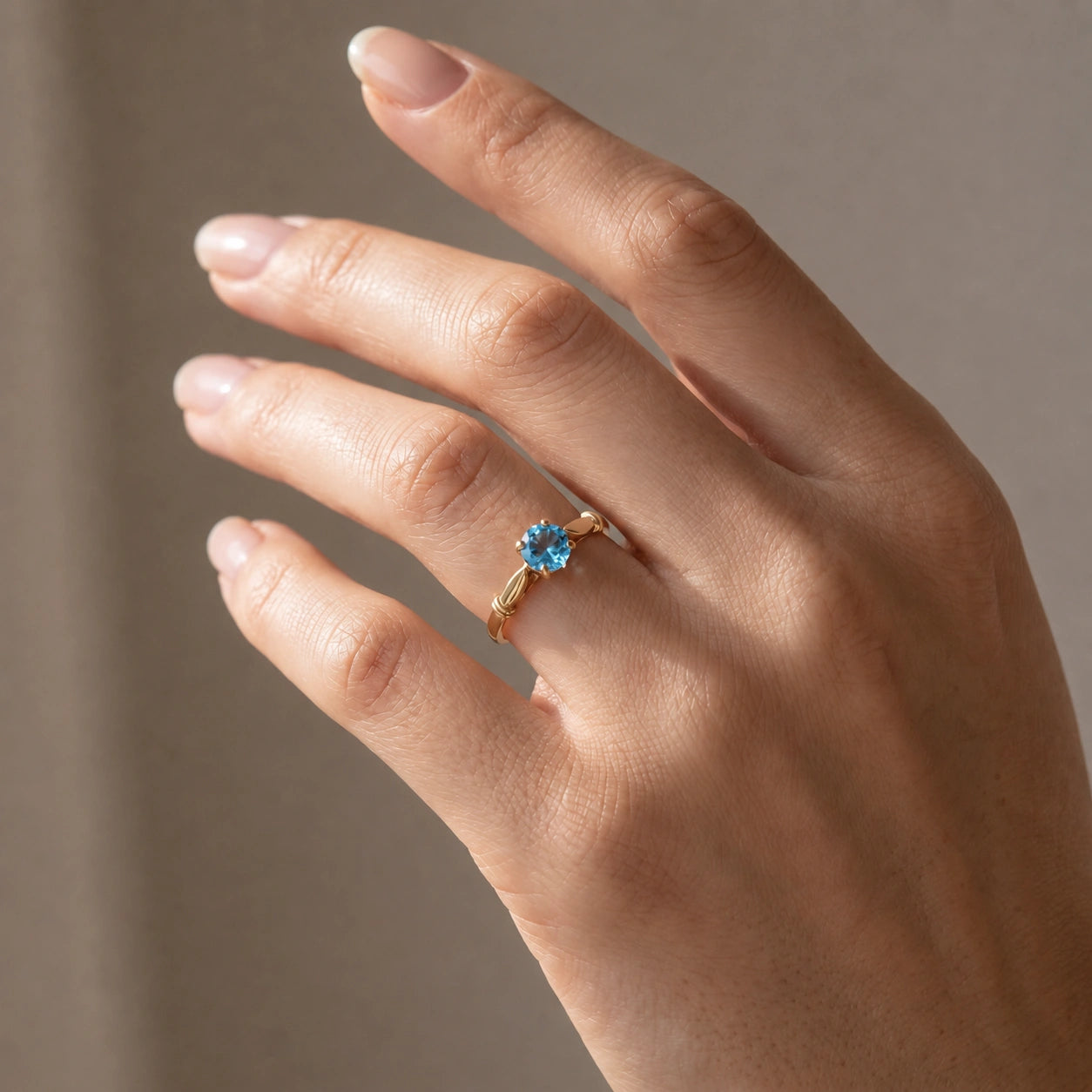 Yellow Gold Blue Topaz — Ausilia