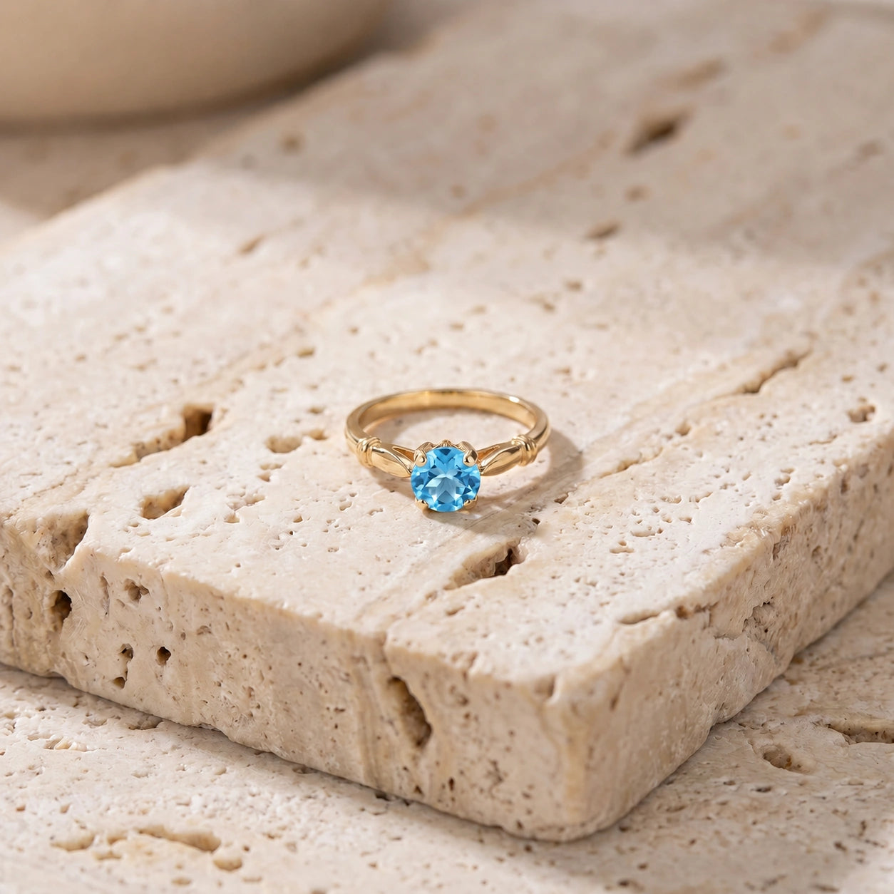 Yellow Gold Blue Topaz — Ausilia