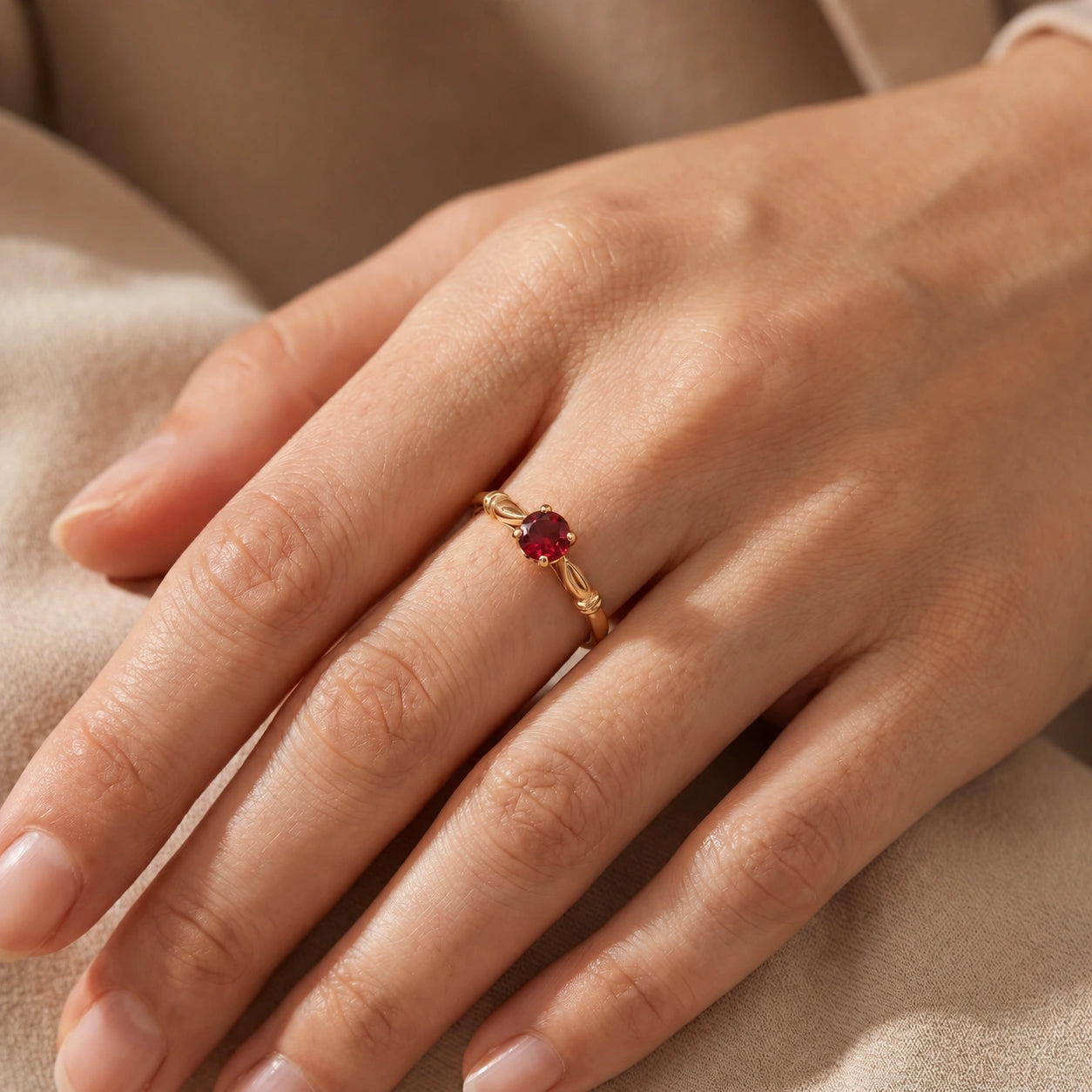 Yellow Gold Ruby — Ausilia