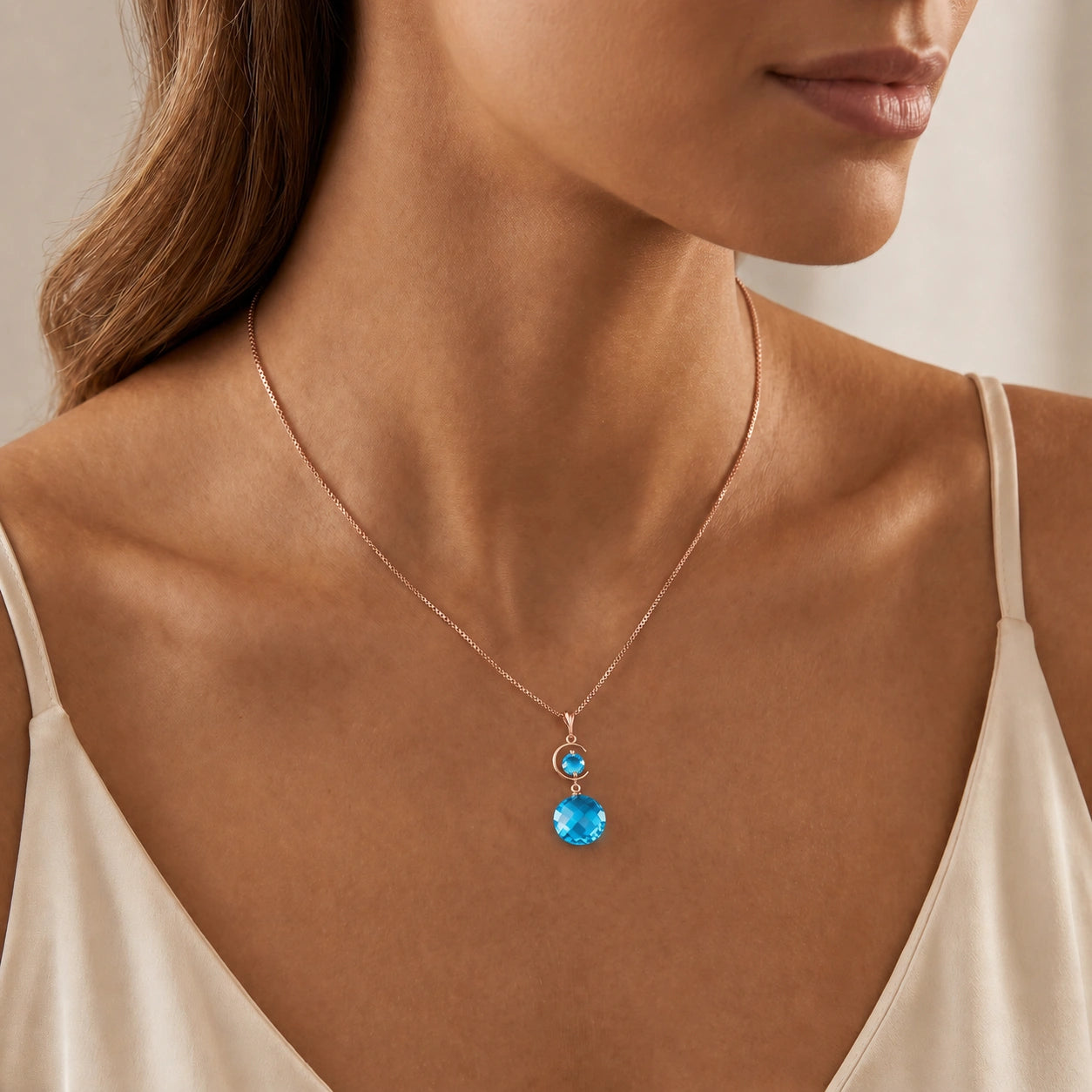 Rose Gold Blue Topaz — Azzolina