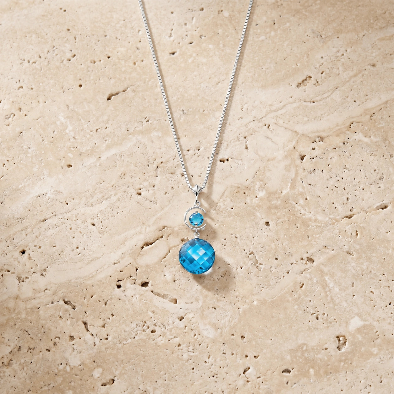 White Gold Blue Topaz — Azzolina