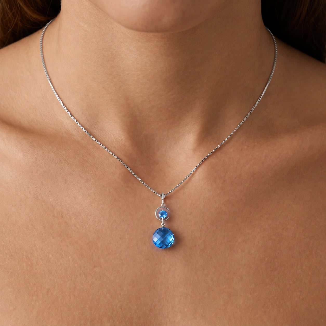 White Gold Blue Topaz — Azzolina