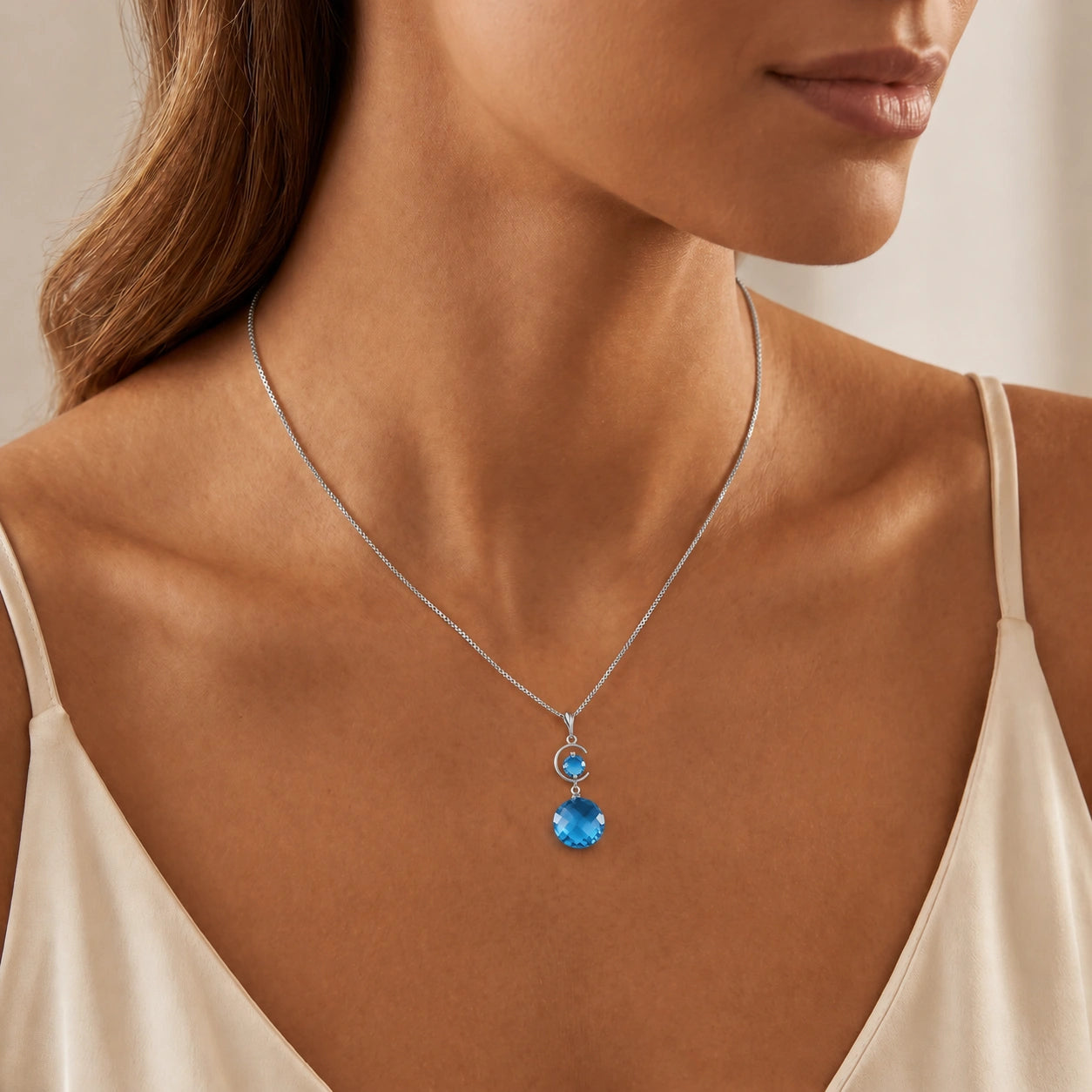 White Gold Blue Topaz — Azzolina