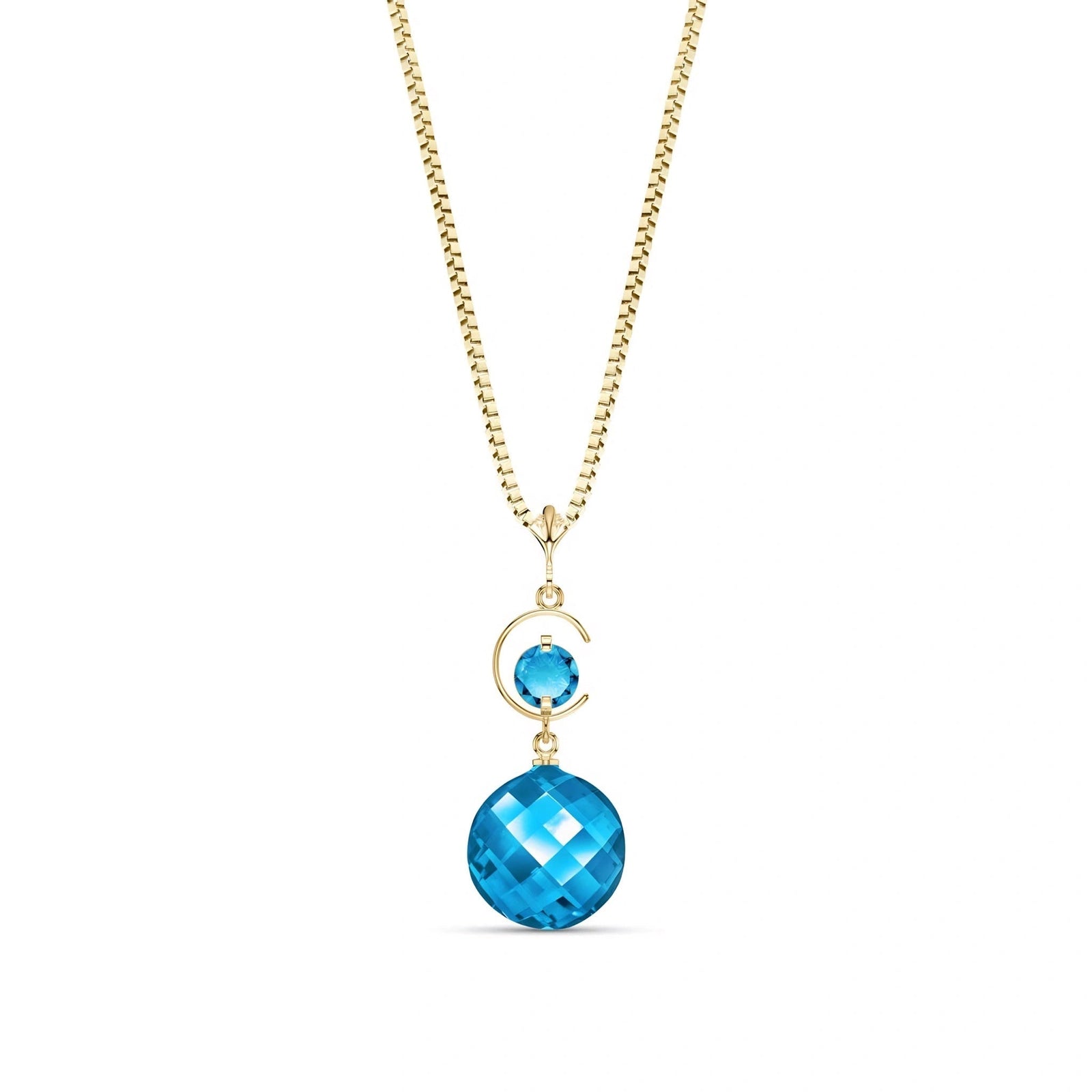Yellow Gold Blue Topaz — Azzolina