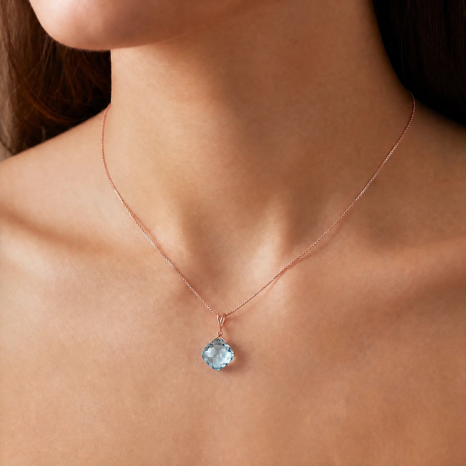 Rose Gold Blue Topaz — Celina