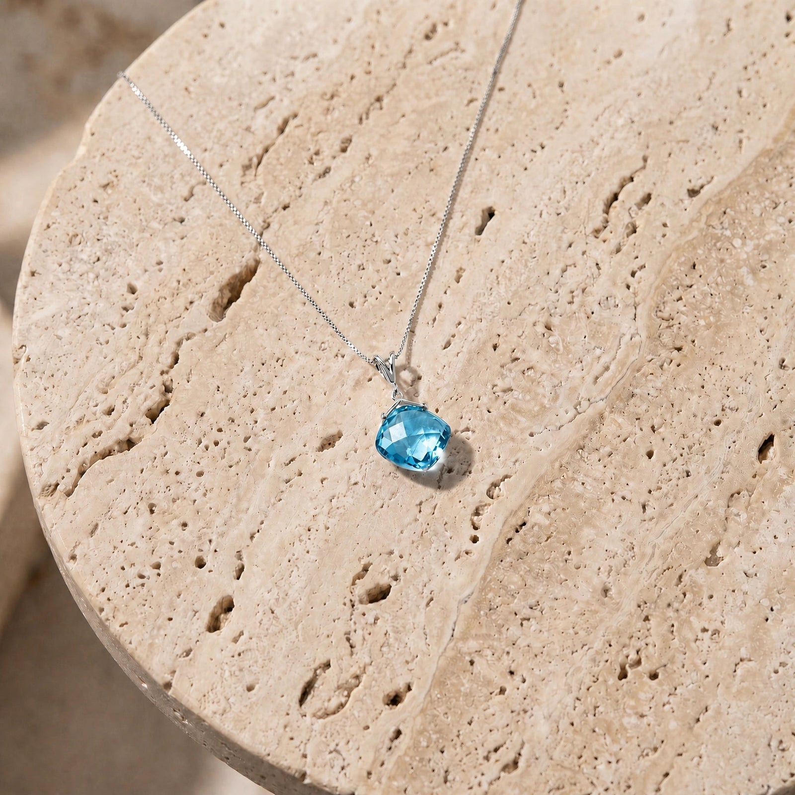 White Gold Blue Topaz — Celina