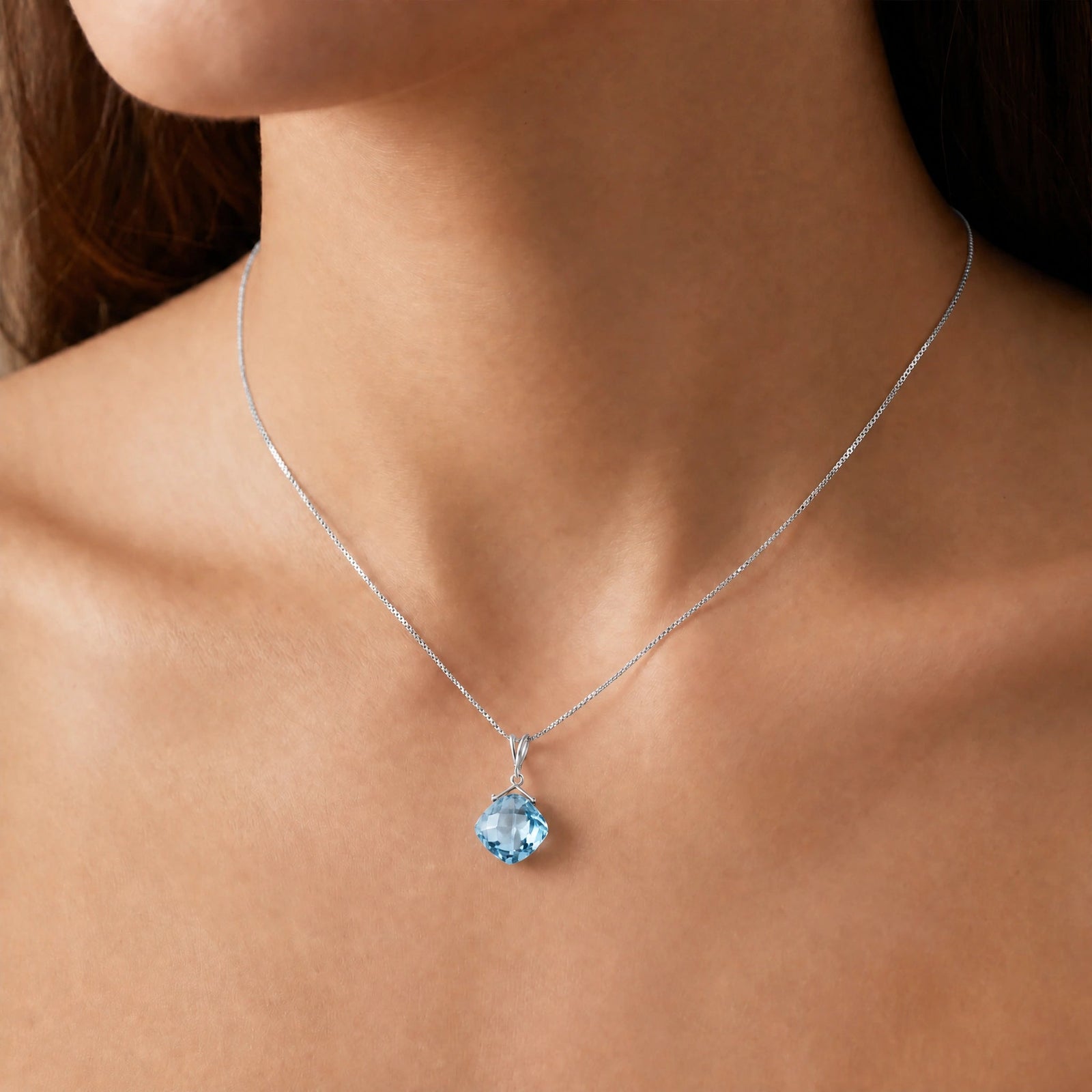 White Gold Blue Topaz — Celina