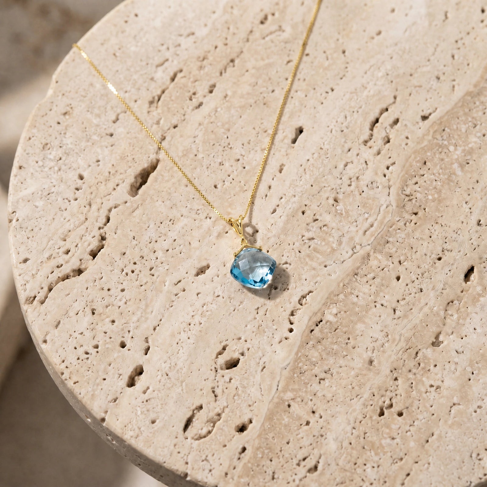 Yellow Gold Blue Topaz — Celina