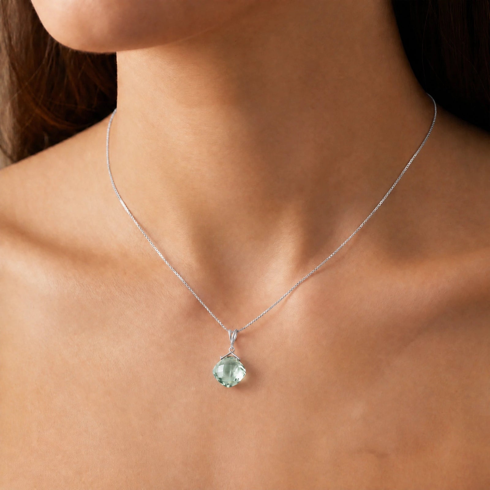 White Gold Green Amethyst — Celina