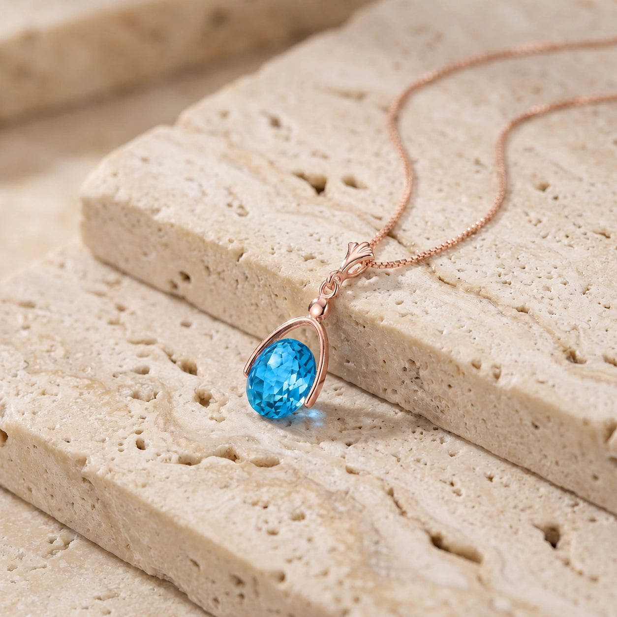 Rose Gold Blue Topaz — Rosanna