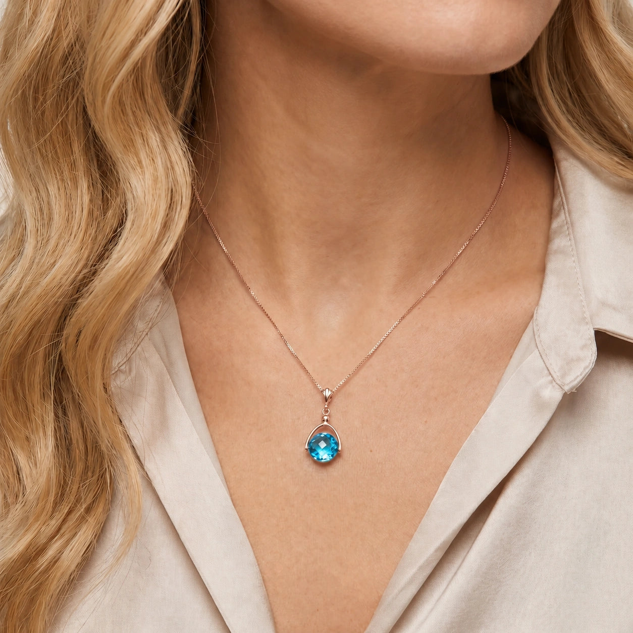 Rose Gold Blue Topaz — Rosanna