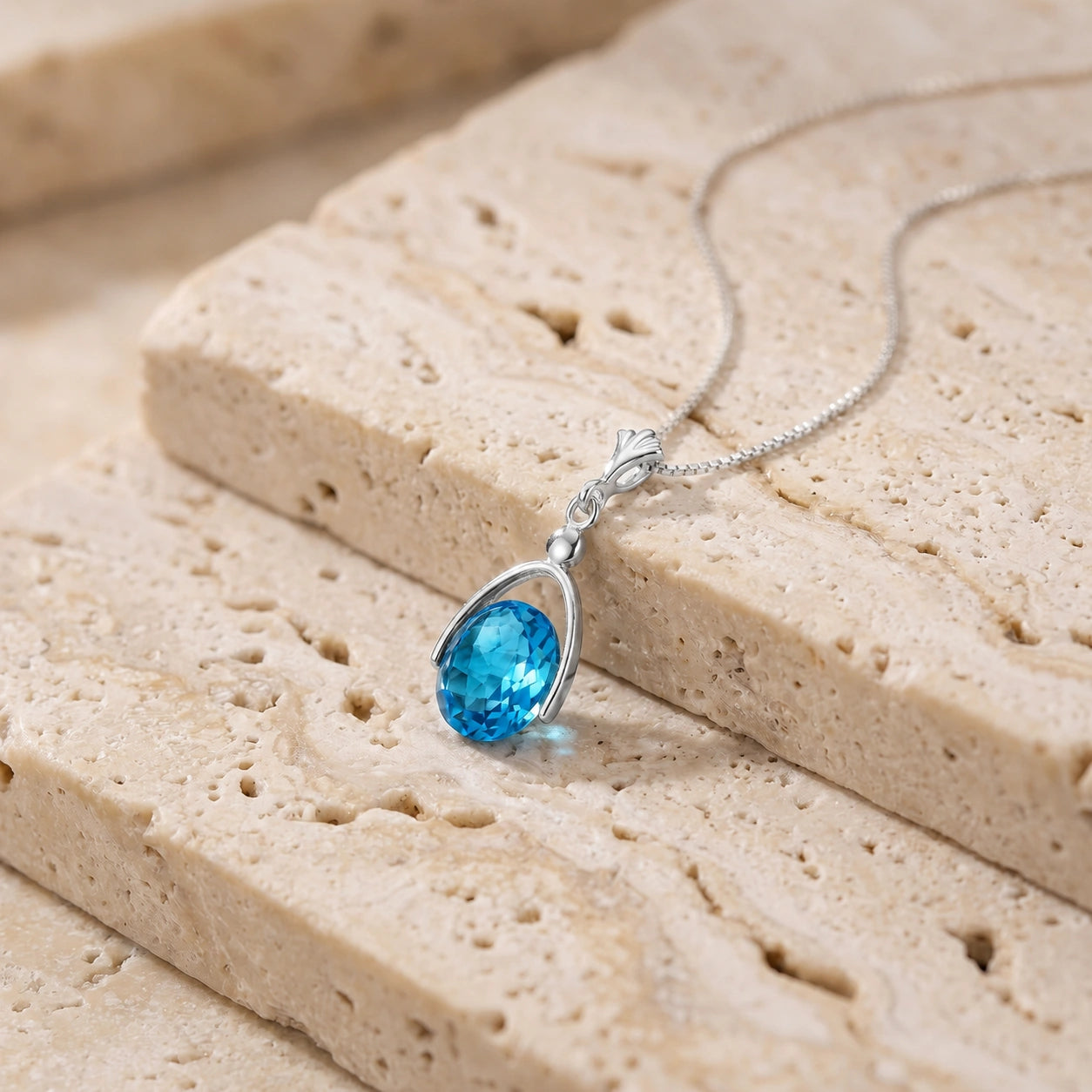 White Gold Blue Topaz — Rosanna