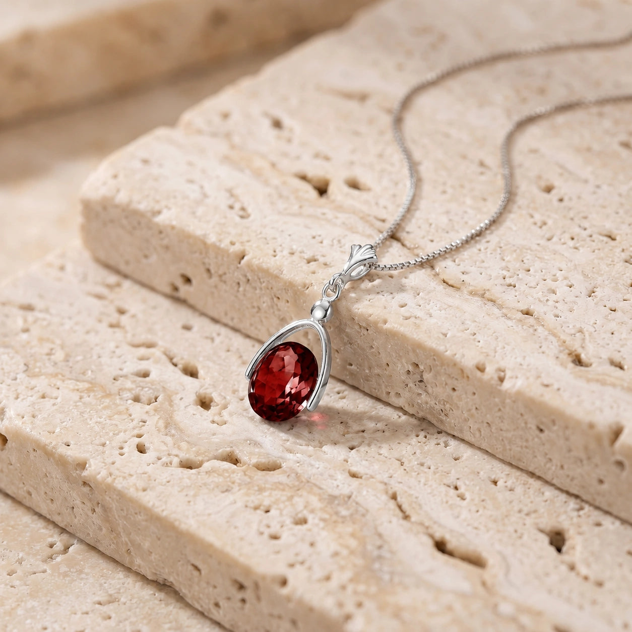 White Gold Garnet — Rosanna