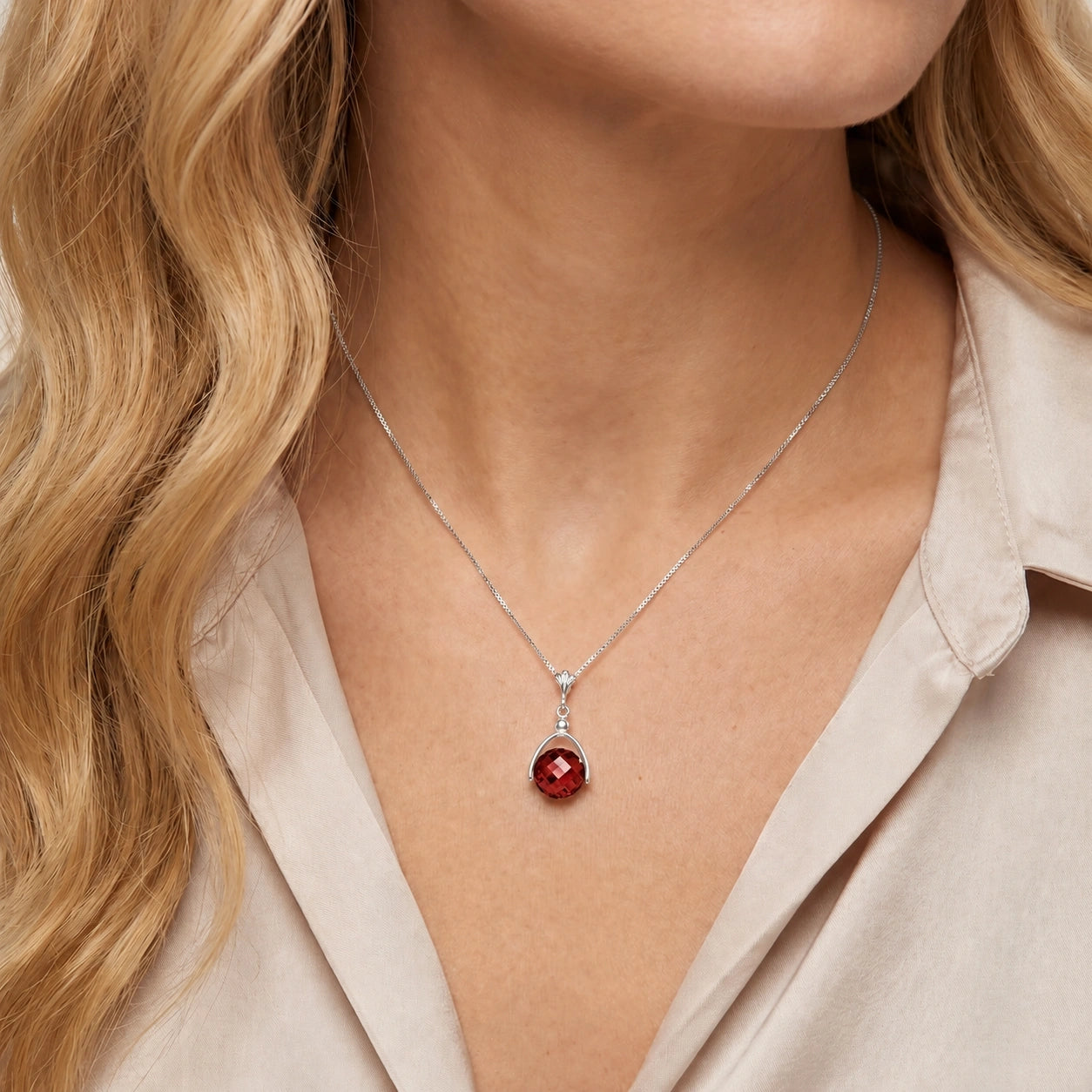 White Gold Garnet — Rosanna