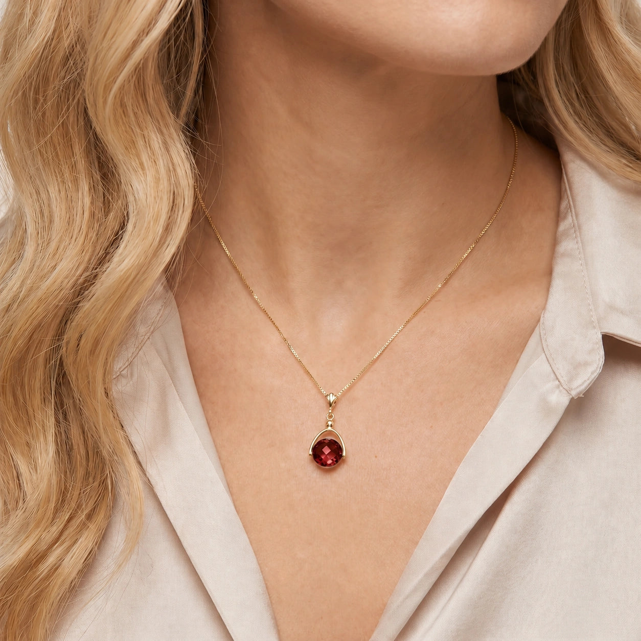 Yellow Gold Garnet — Rosanna