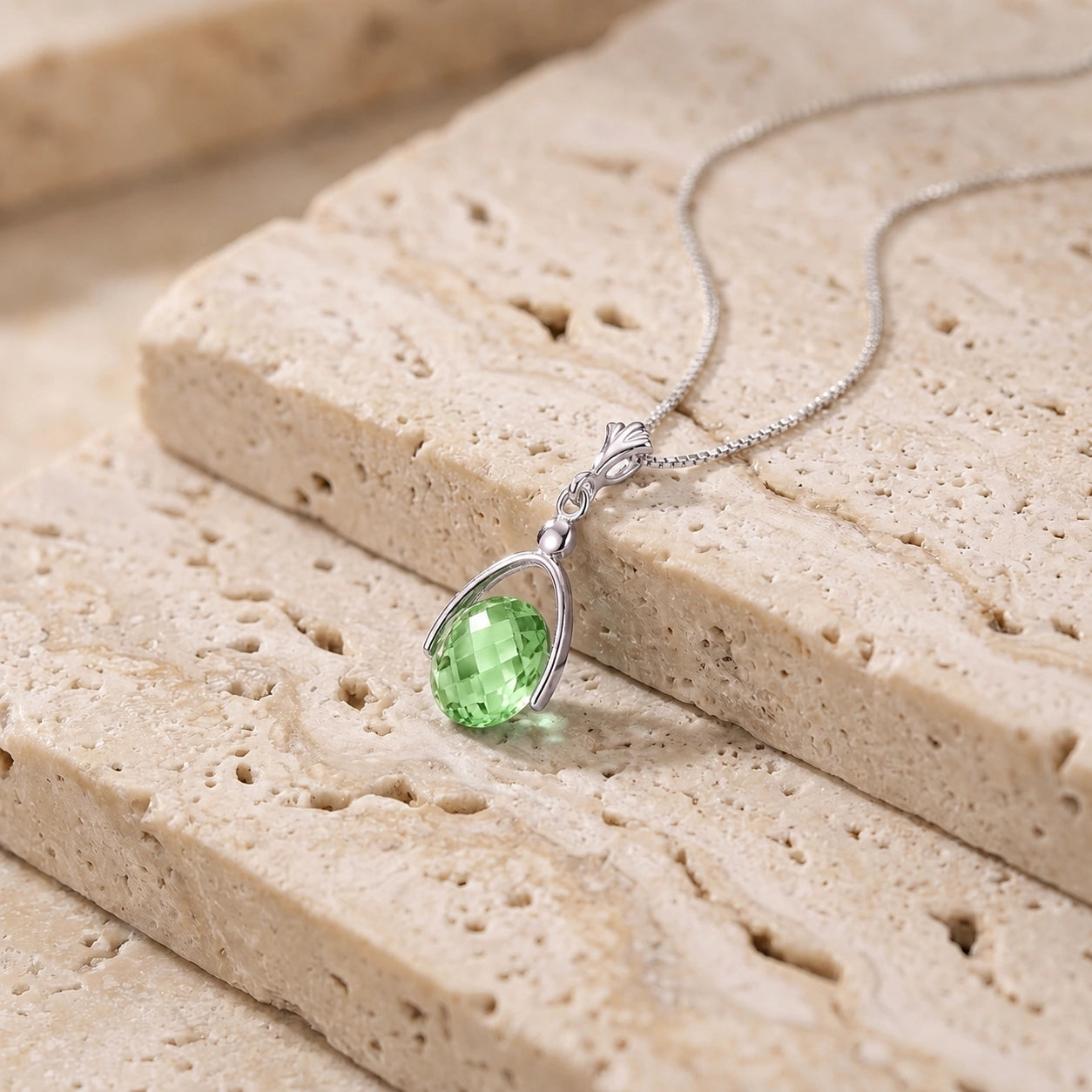 White Gold Green Amethyst — Rosanna