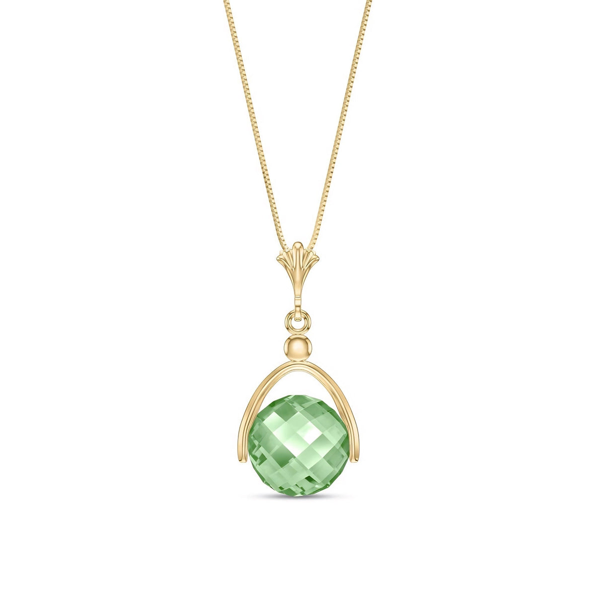 Yellow Gold Green Amethyst — Rosanna