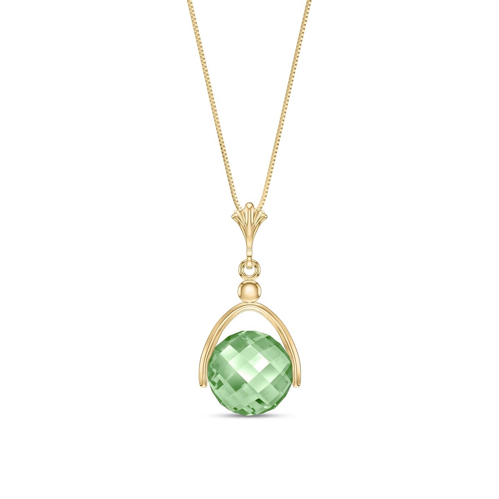 Yellow Gold Green Amethyst — Rosanna