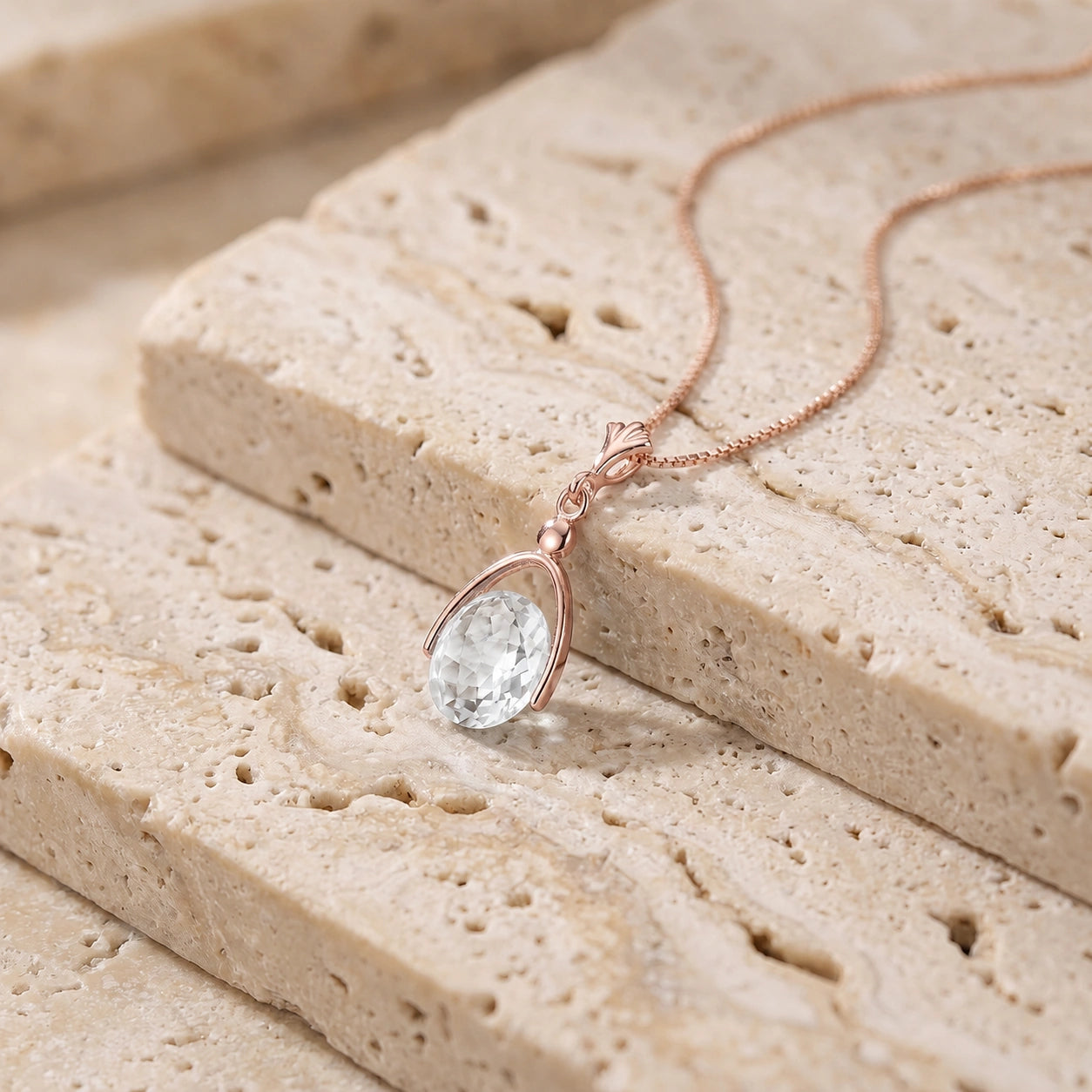 Rose Gold White Topaz — Rosanna