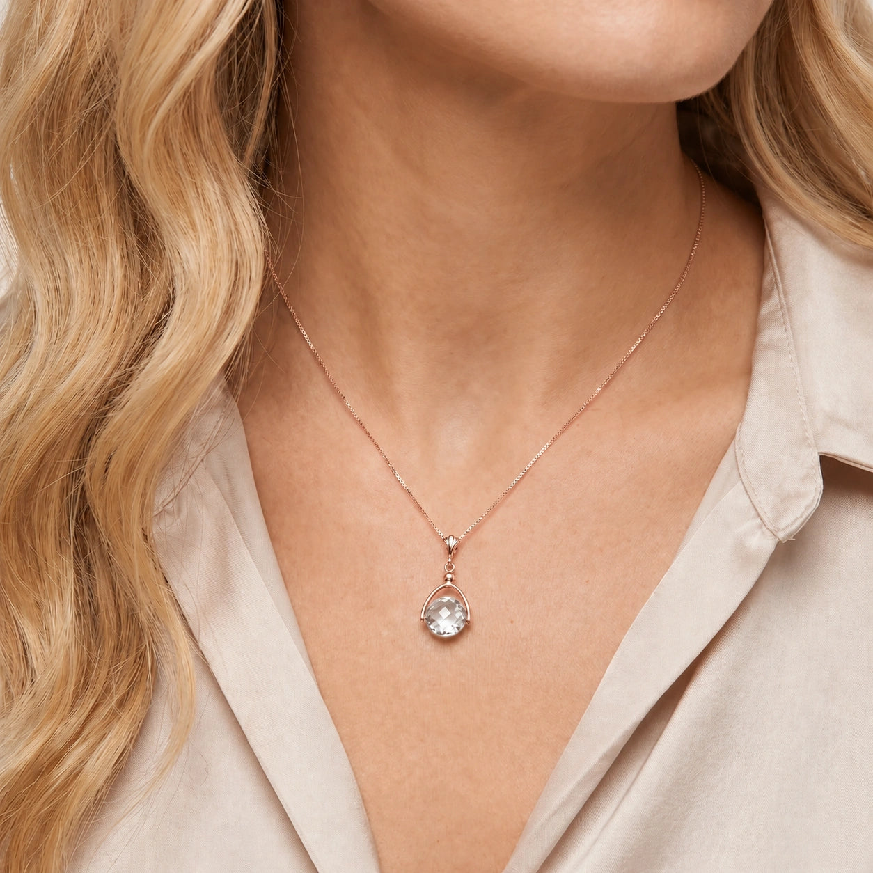 Rose Gold White Topaz — Rosanna