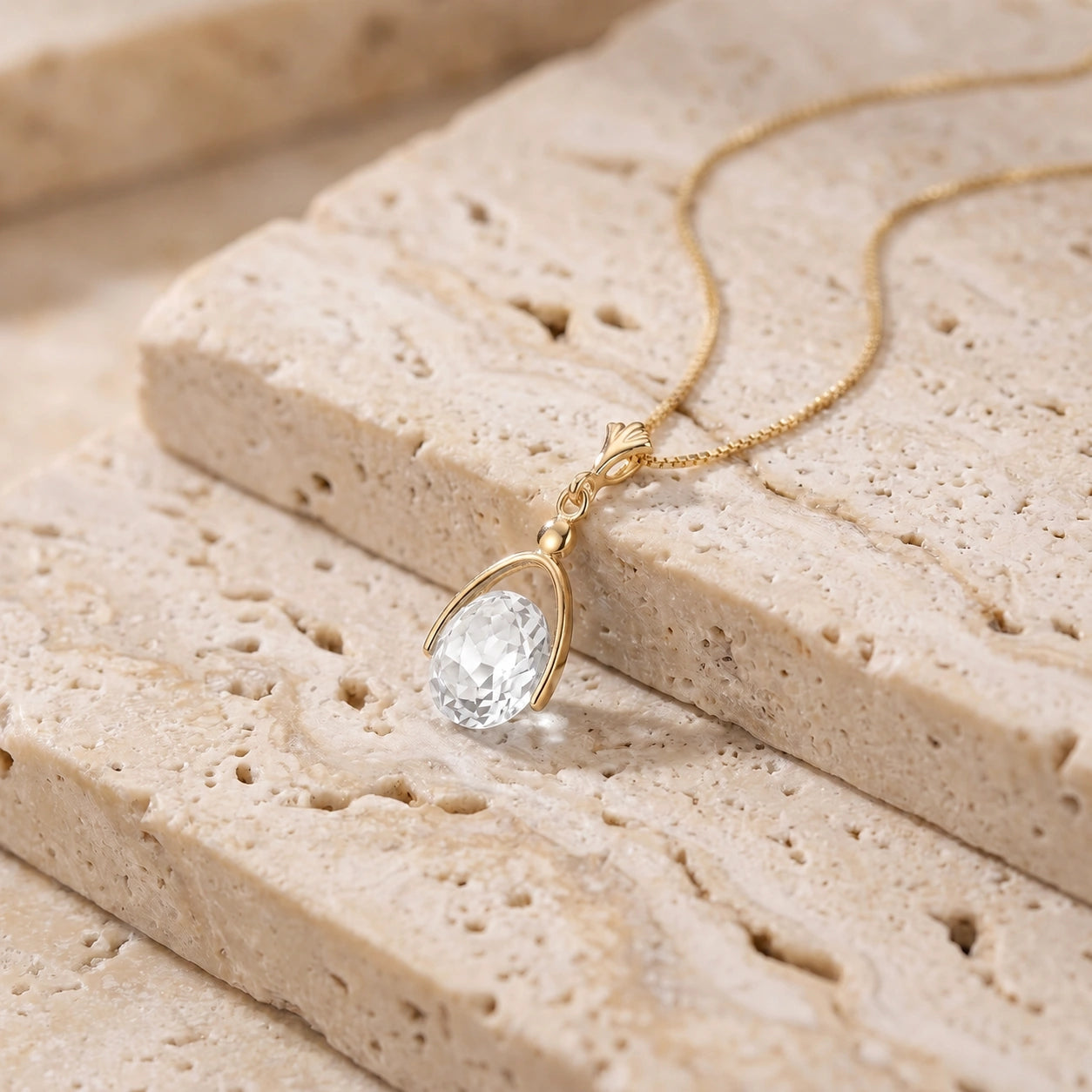 Yellow Gold White Topaz — Rosanna