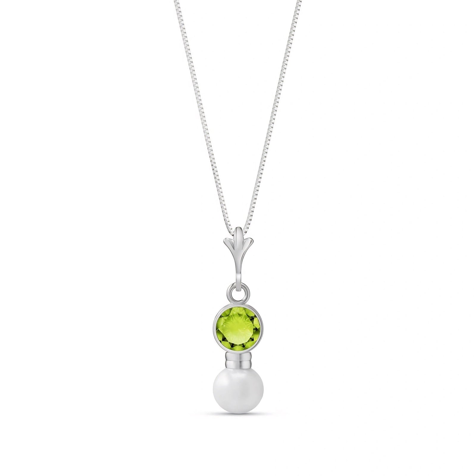 White Gold Rose Necklace Blue Topaz 10K — Laura