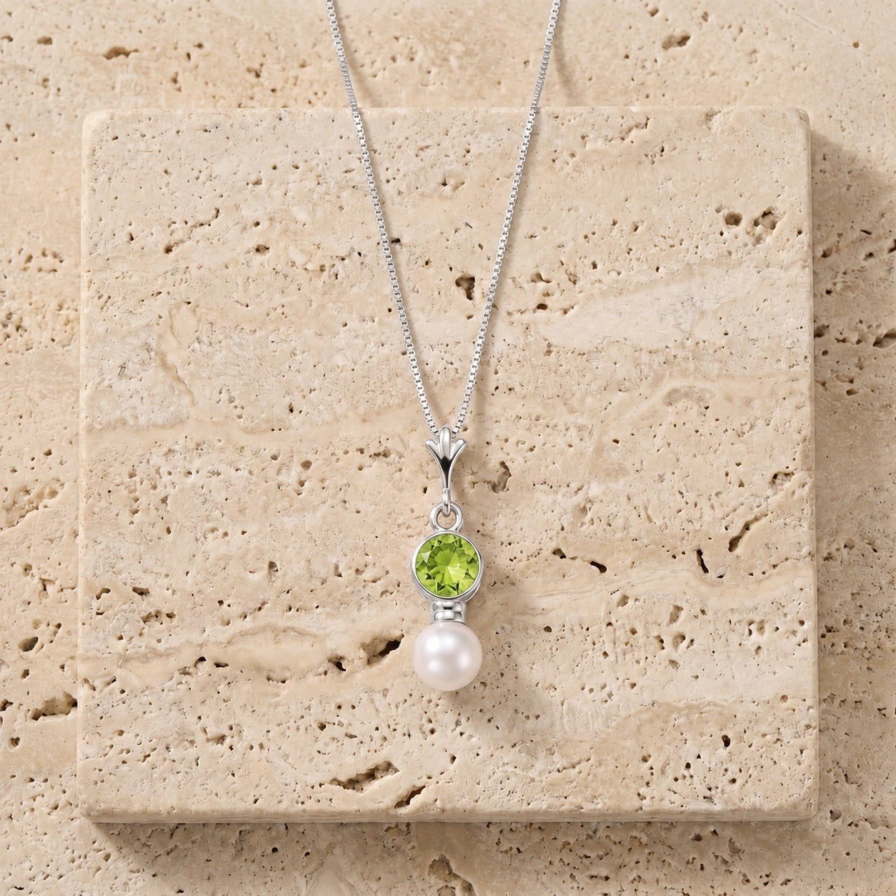 White Gold Rose Necklace Blue Topaz 10K — Laura