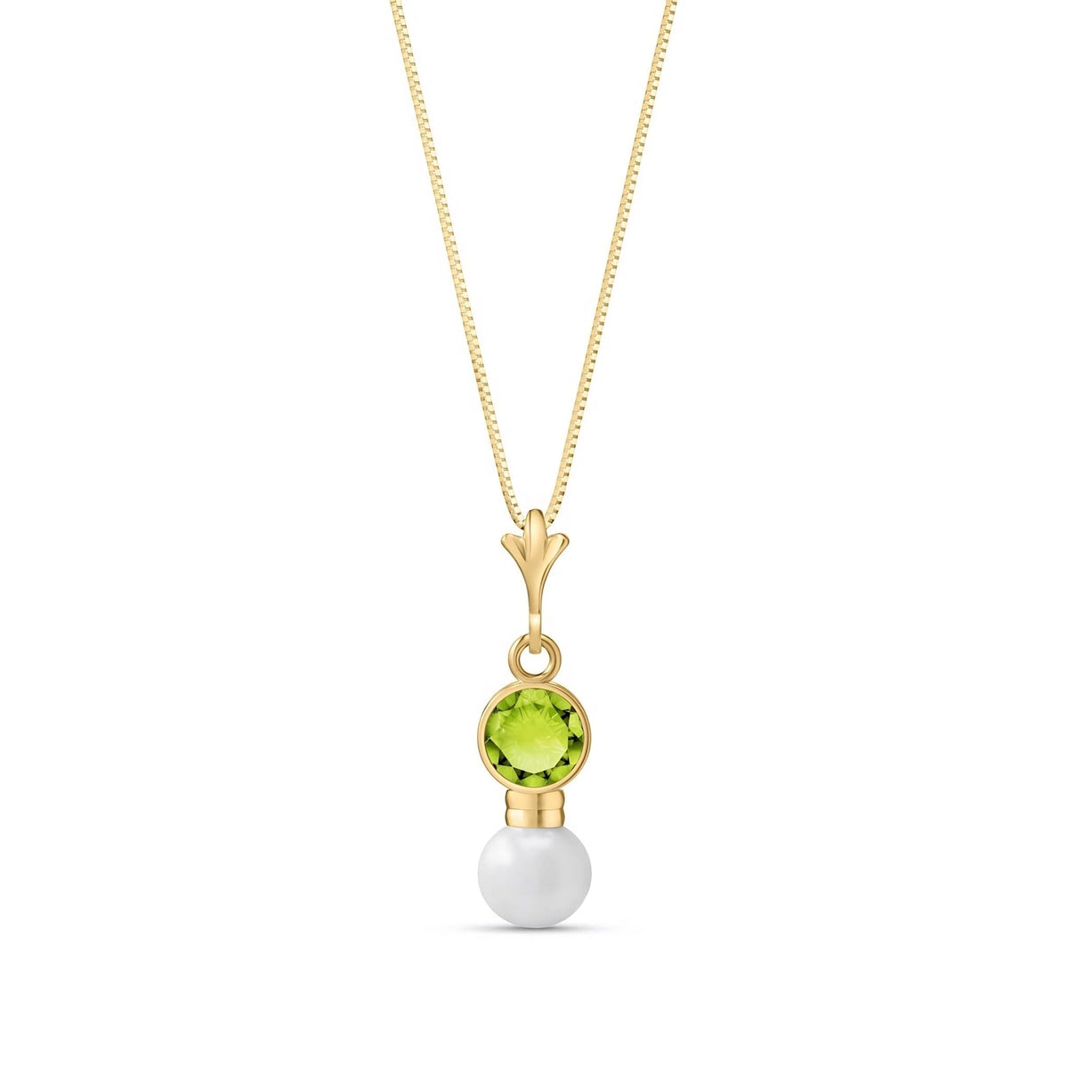 Yellow Gold Rose Necklace Blue Topaz 10K — Laura