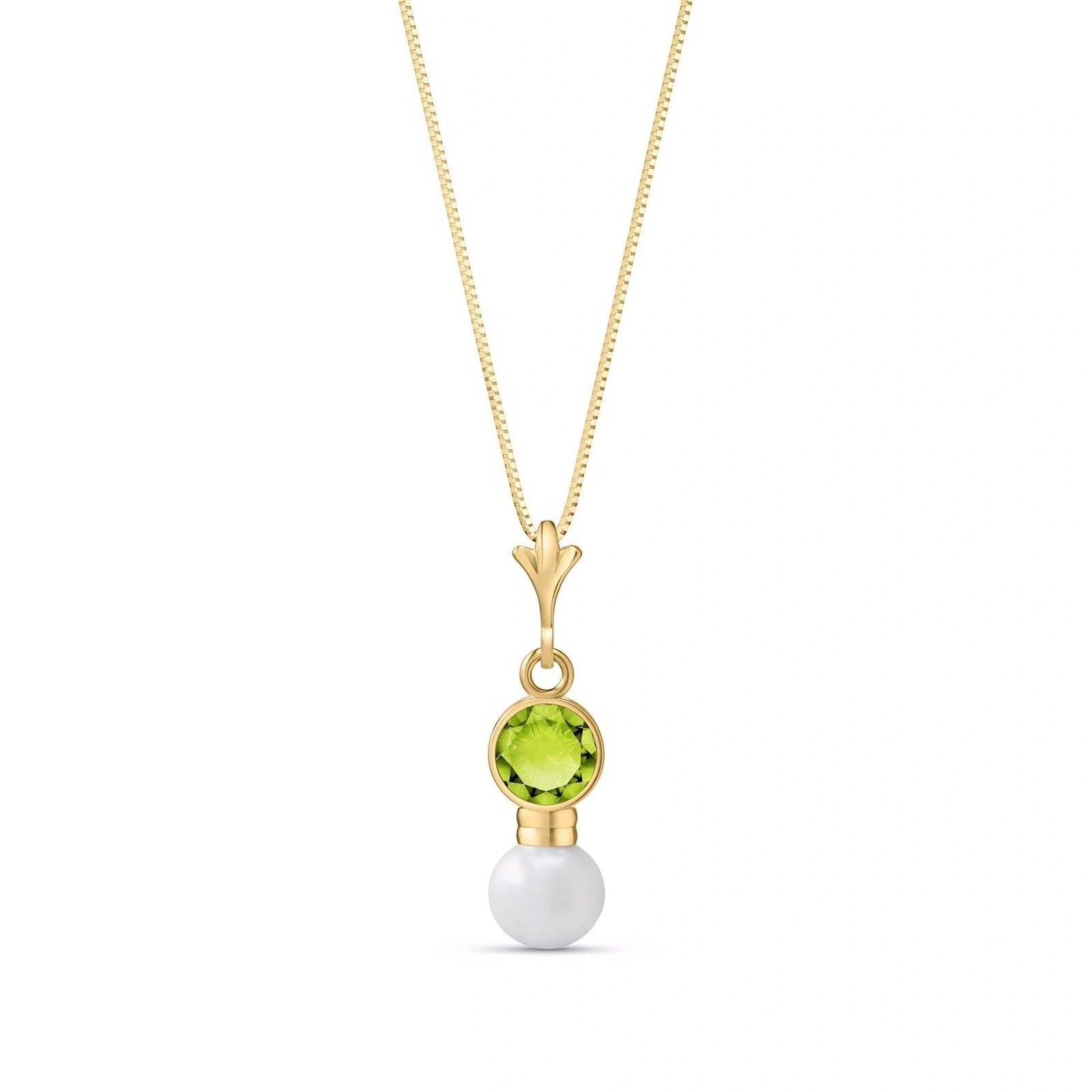 Yellow Gold Rose Necklace Blue Topaz 10K — Laura