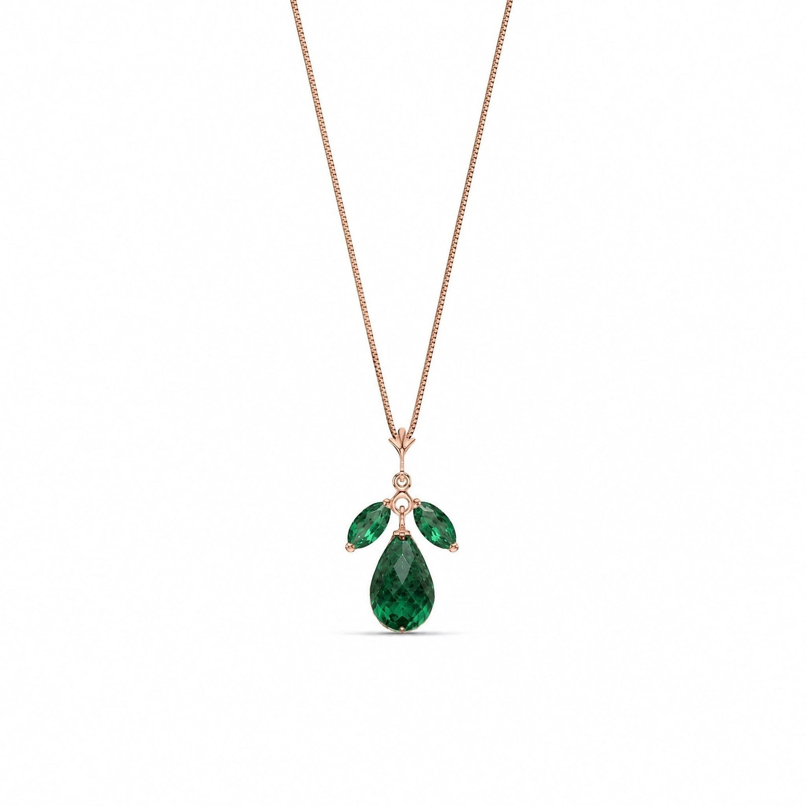 Rose Gold Necklace Blue Topaz 10K — Laura