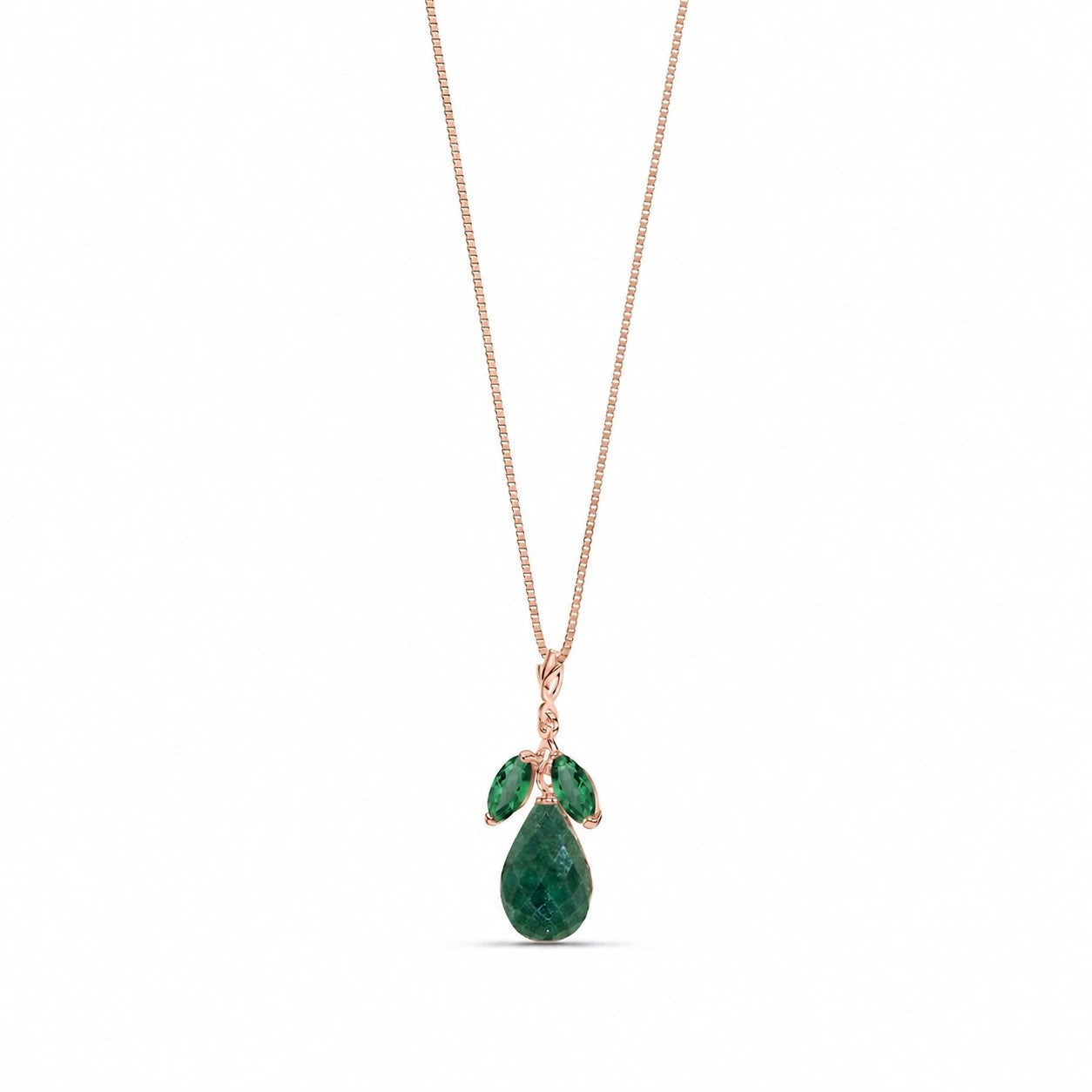 Rose Gold Necklace Blue Topaz 10K — Laura