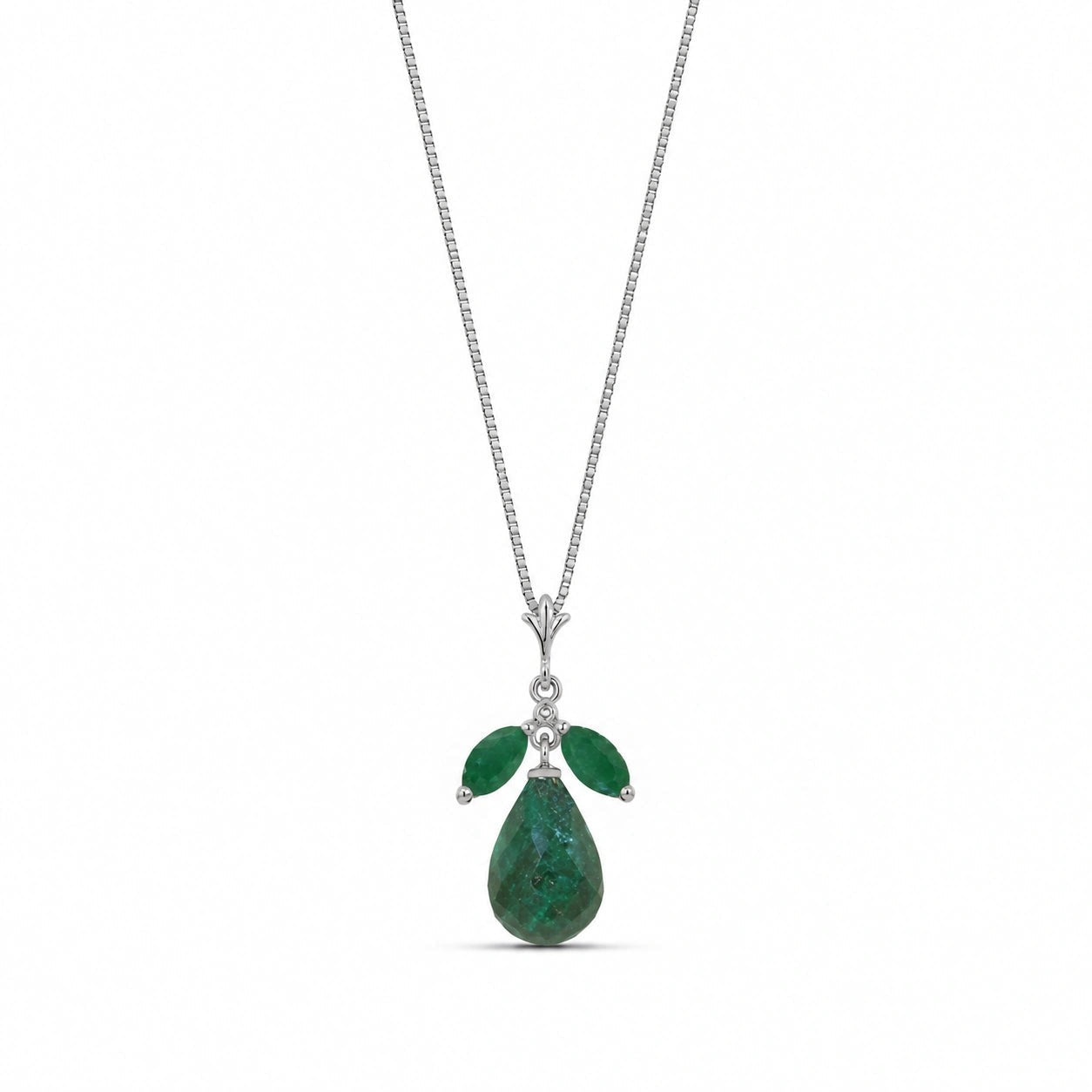 White Gold Necklace Blue Topaz 10K — Laura