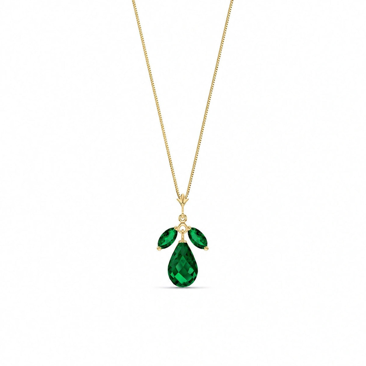 Yellow Gold Necklace Blue Topaz 10K — Laura