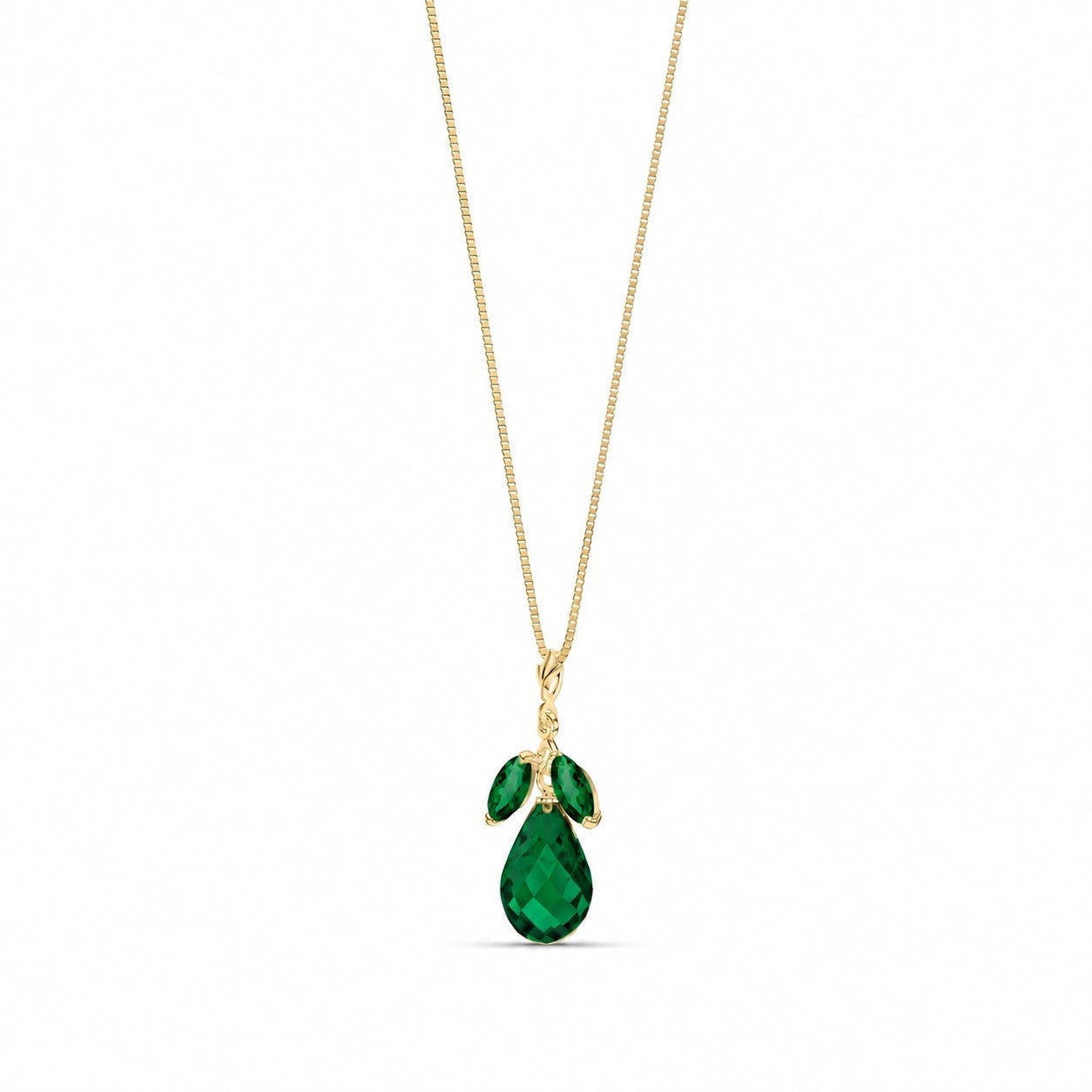 Yellow Gold Necklace Blue Topaz 10K — Laura