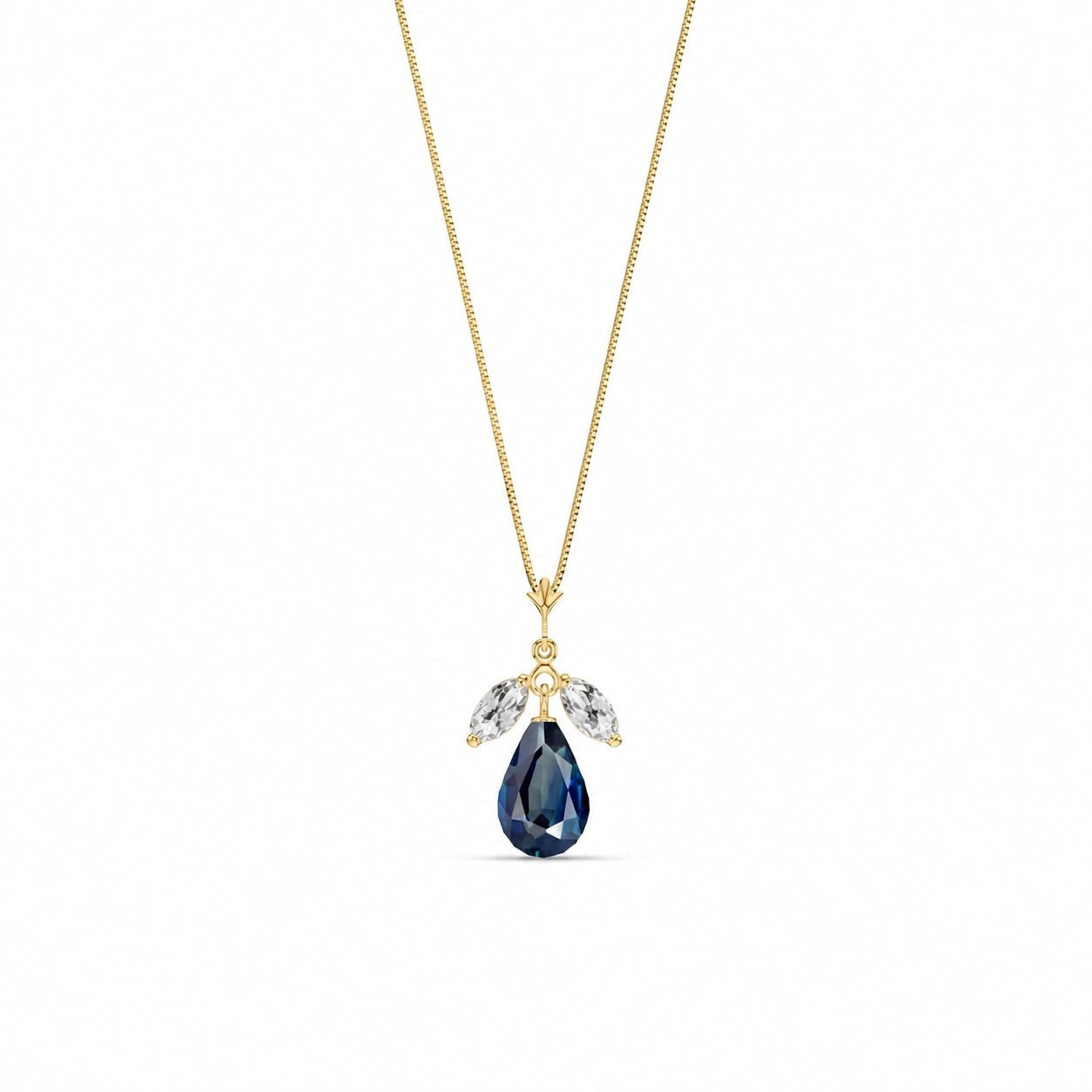 Yellow Gold Necklace Emerald 10K — Laura