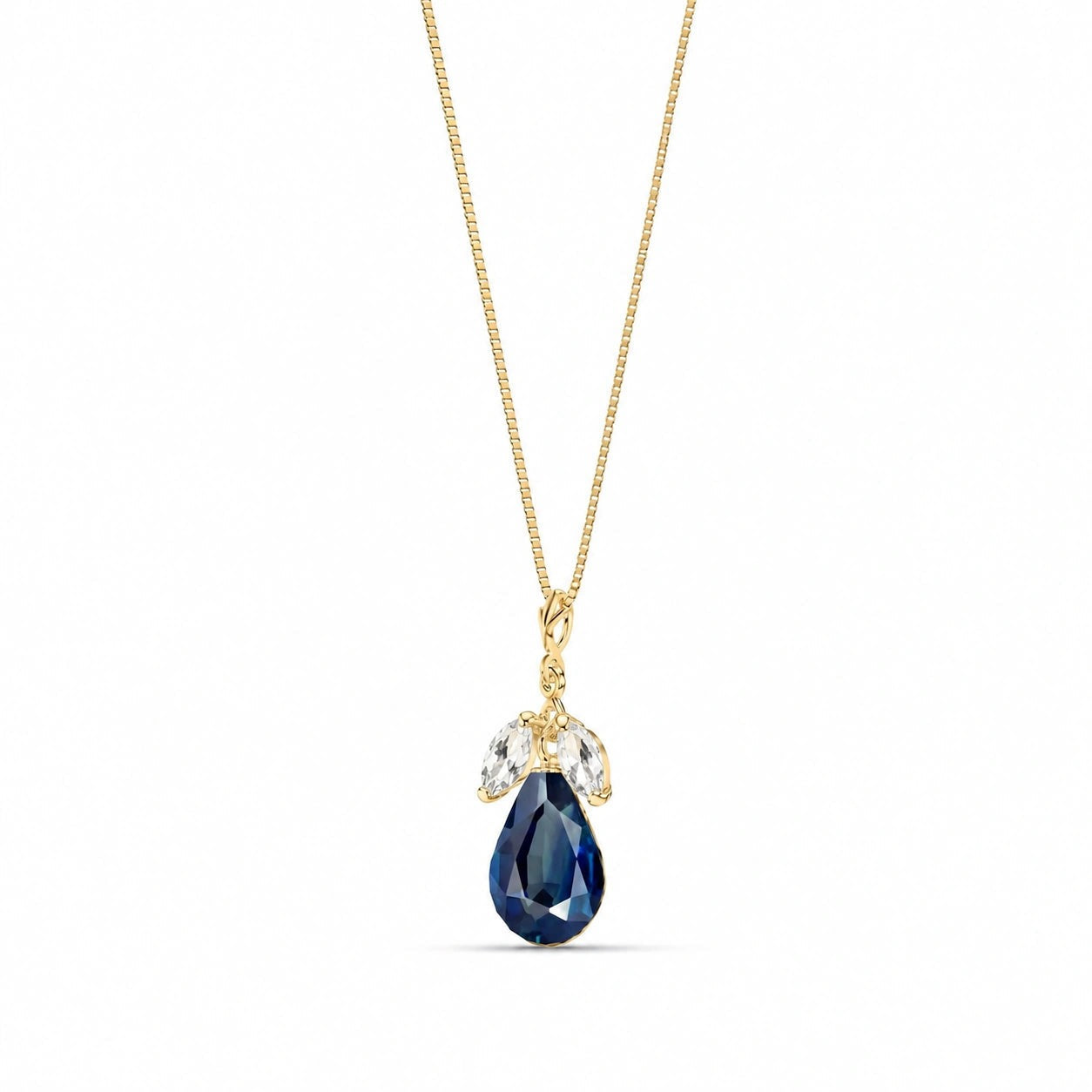 Yellow Gold Necklace Emerald 10K — Laura
