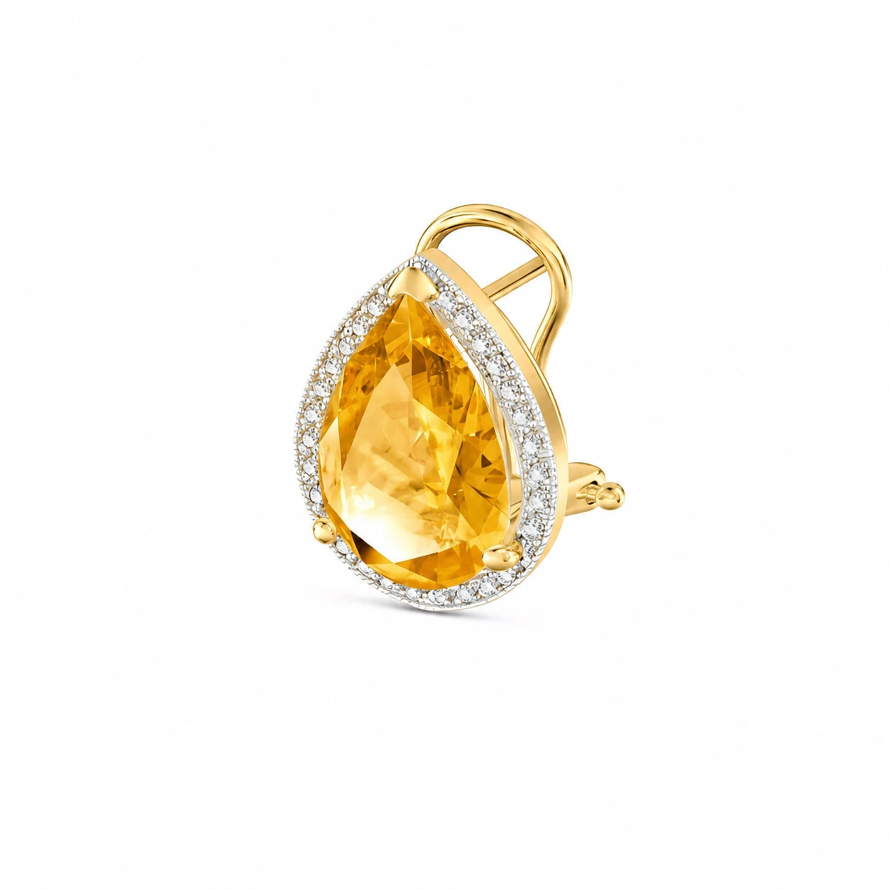 Yellow Gold Earrings Citrine 10K — Bettina