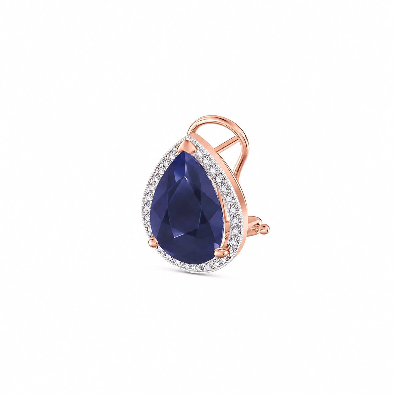 Rose Gold Earrings Sapphire 10K — Bettina