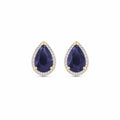 Yellow Gold Earrings Sapphire 10K — Bettina